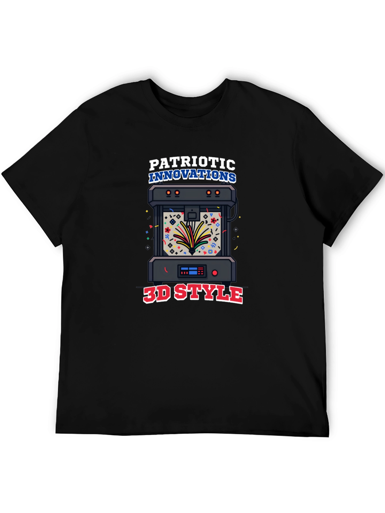Patriotic Innovations 3D Style Black T-Shirt