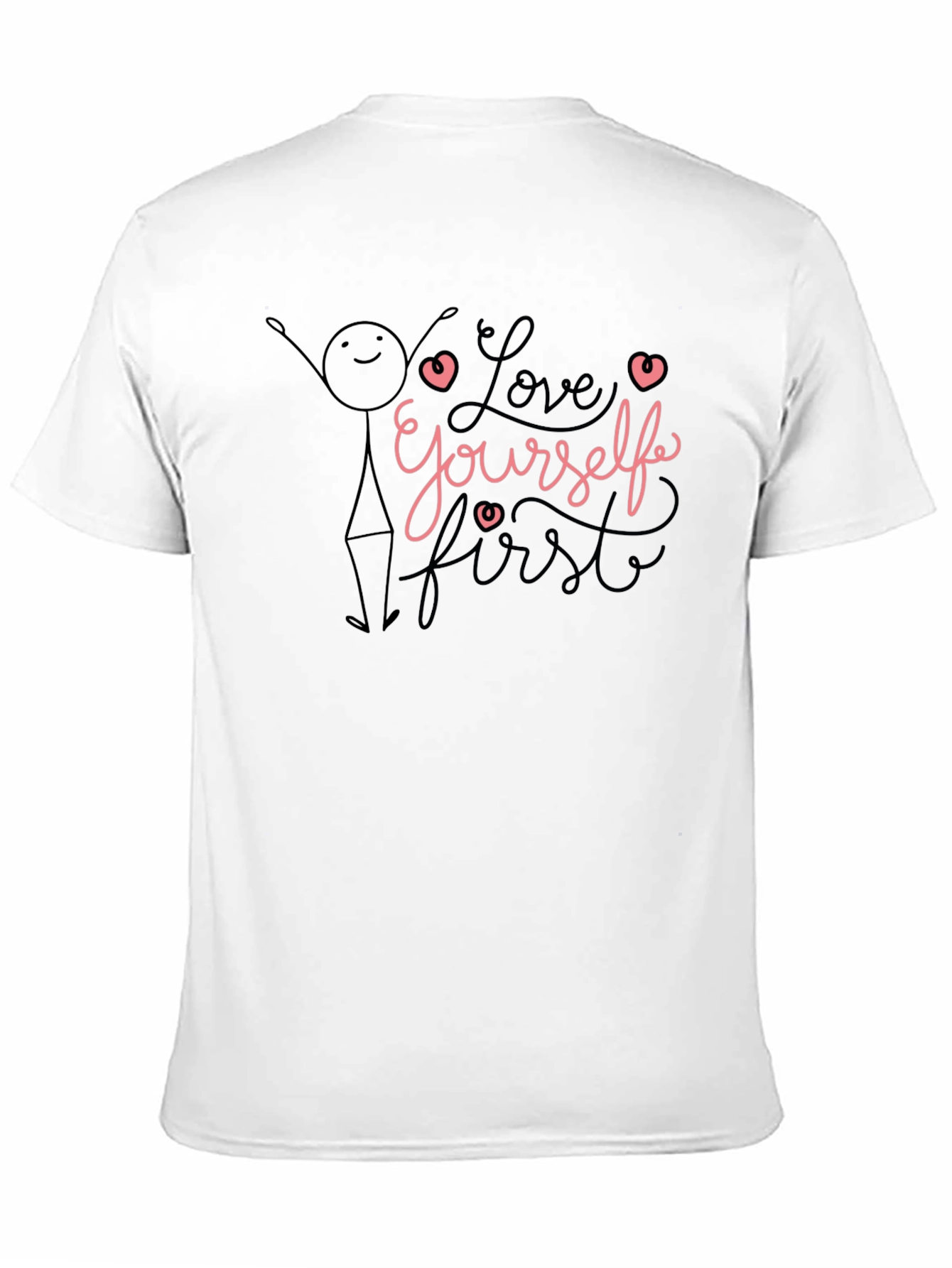 Love Yourself First Black Graphic Tee