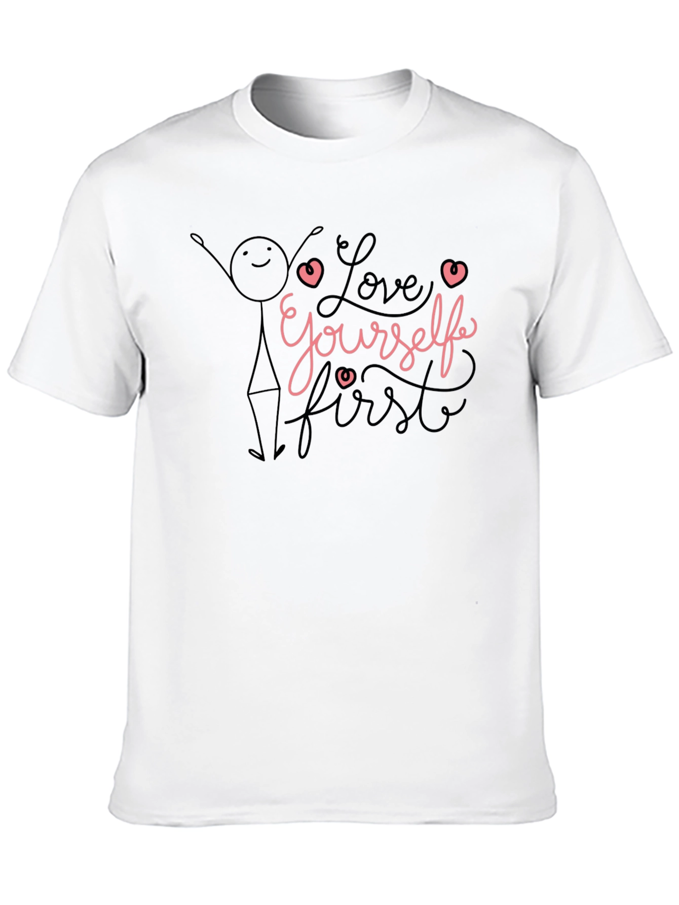 Love Yourself First Black Graphic Tee