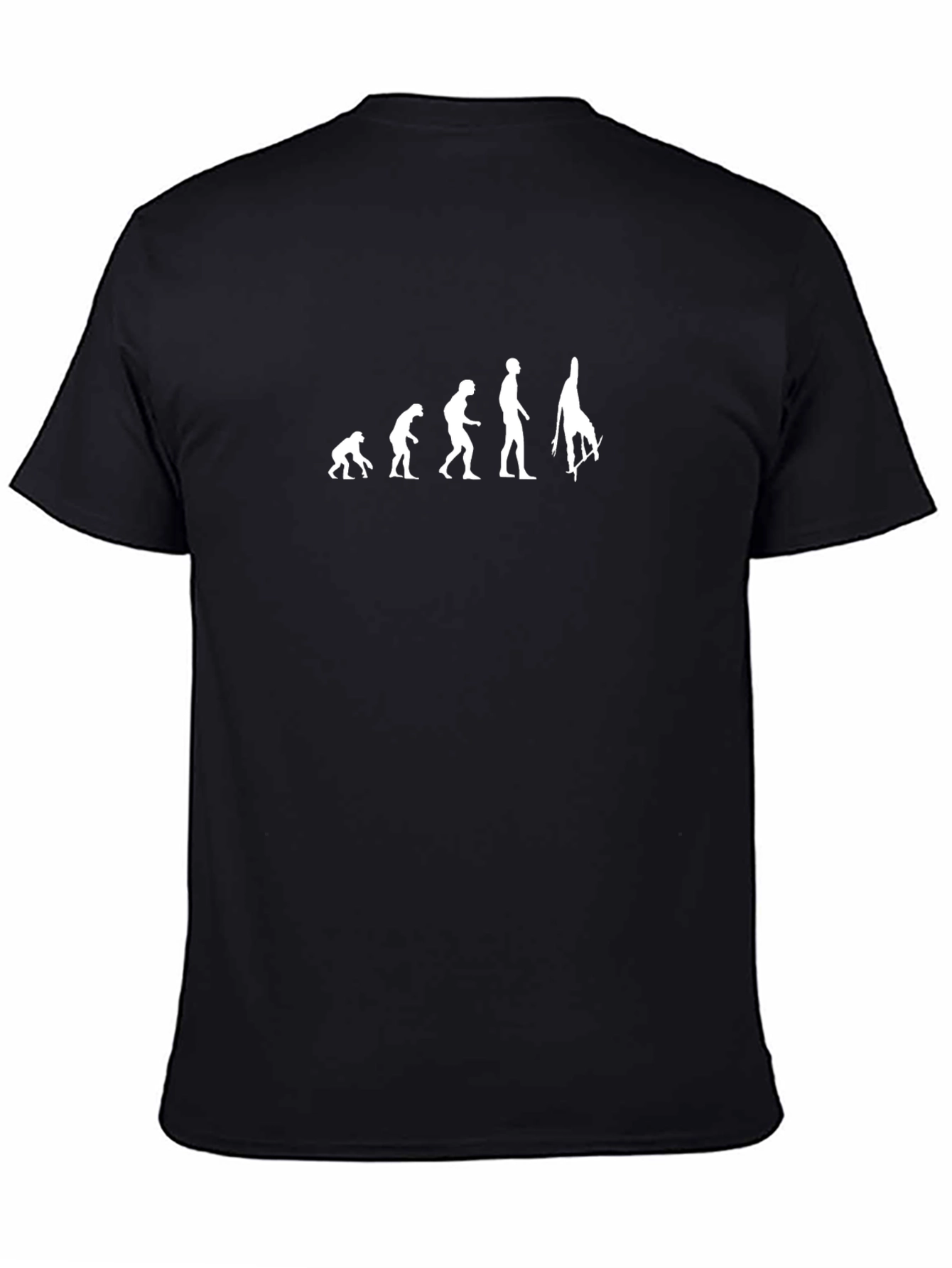Evolution of Skateboarder Black T-Shirt