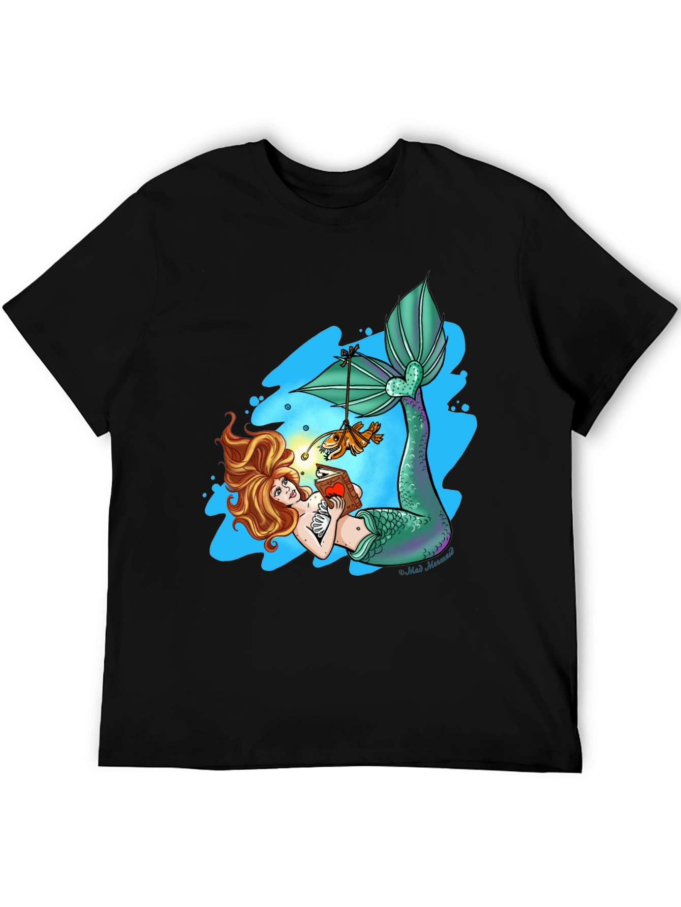 Mermaid Reading Book T-Shirt - Unique Graphic Tee