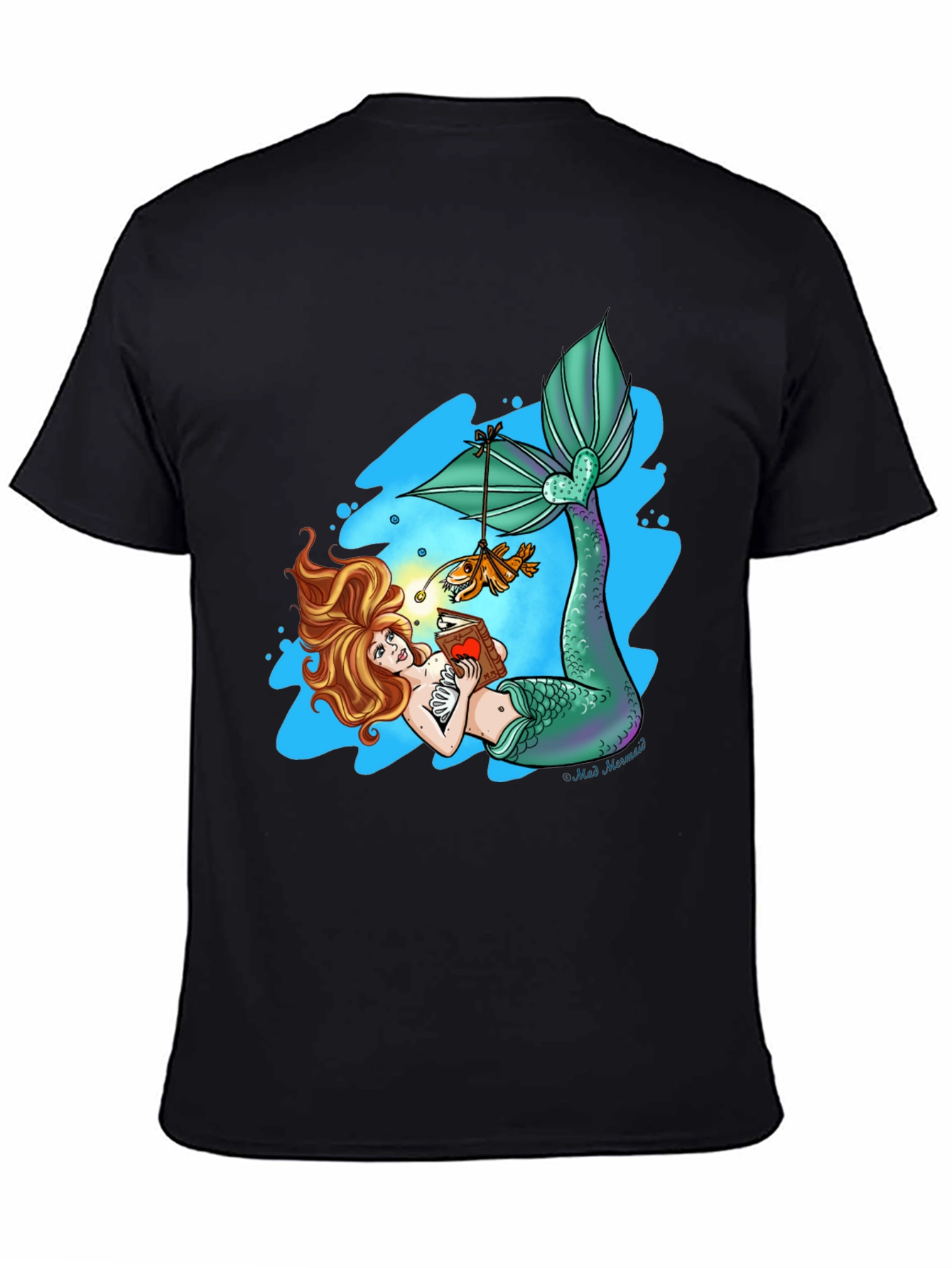 Mermaid Reading Book T-Shirt - Unique Graphic Tee