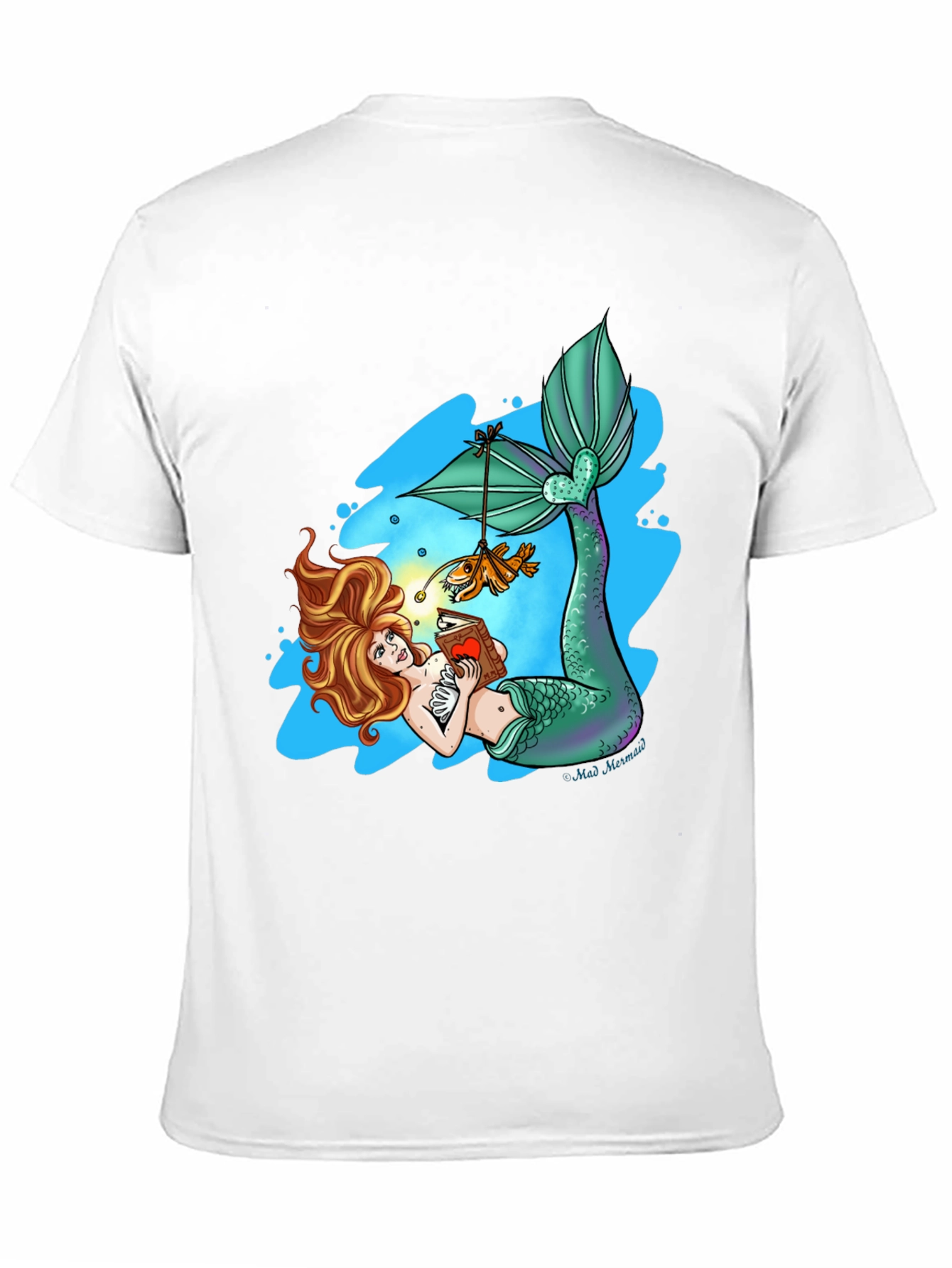 Mermaid Reading Book T-Shirt - Unique Graphic Tee