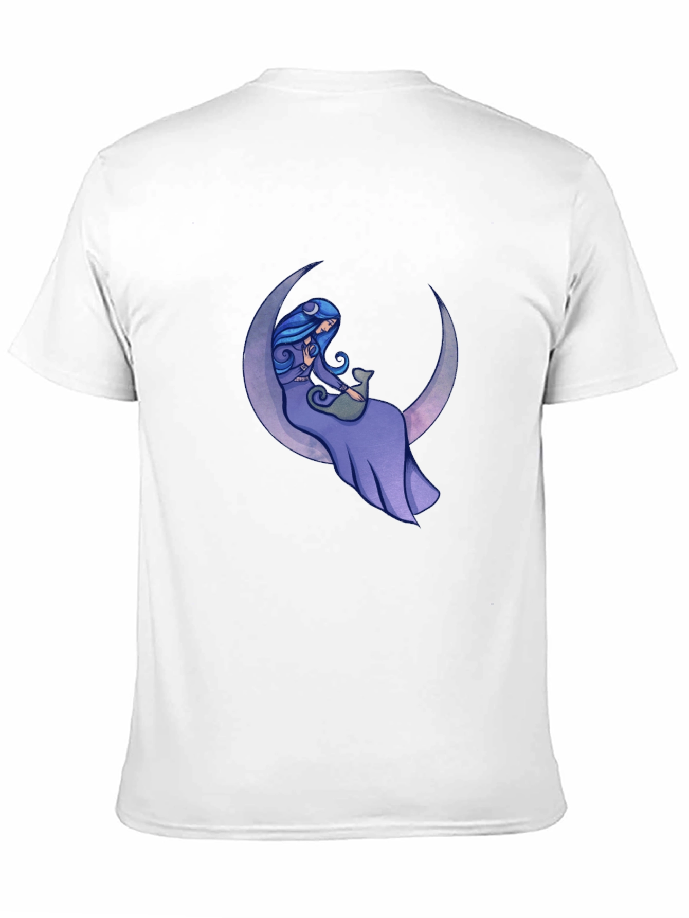 Woman on Moon Graphic T-Shirt - Black