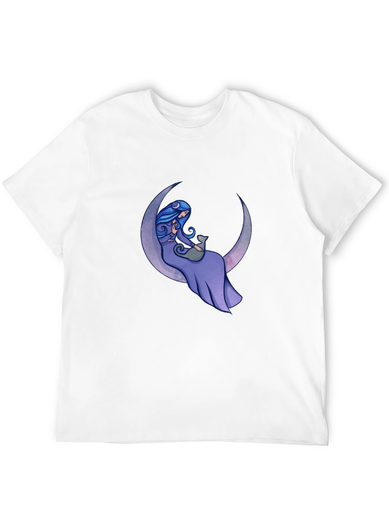 Woman on Moon Graphic T-Shirt - Black