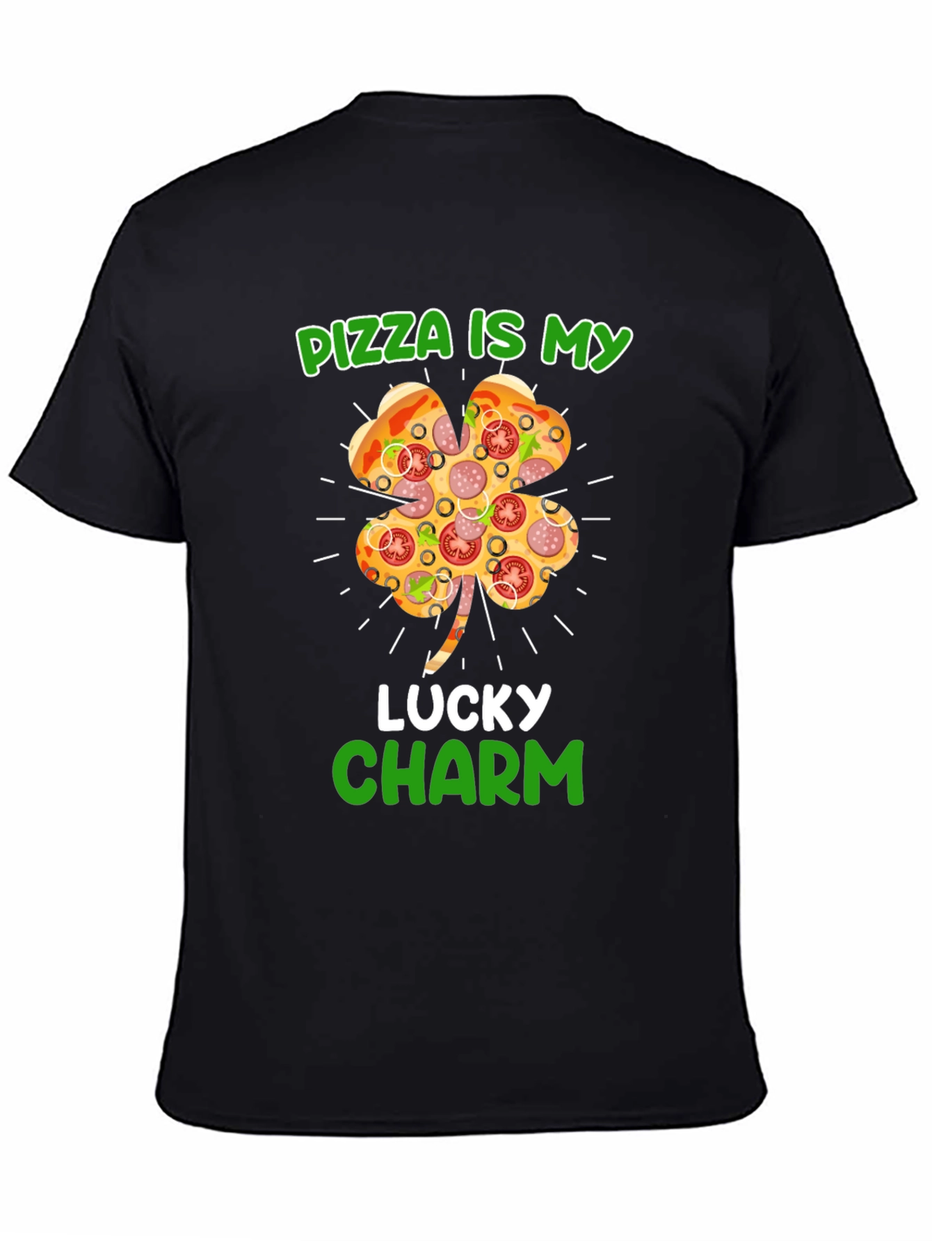 Pizza Lucky Charm St. Patricks Day Graphic T-Shirt