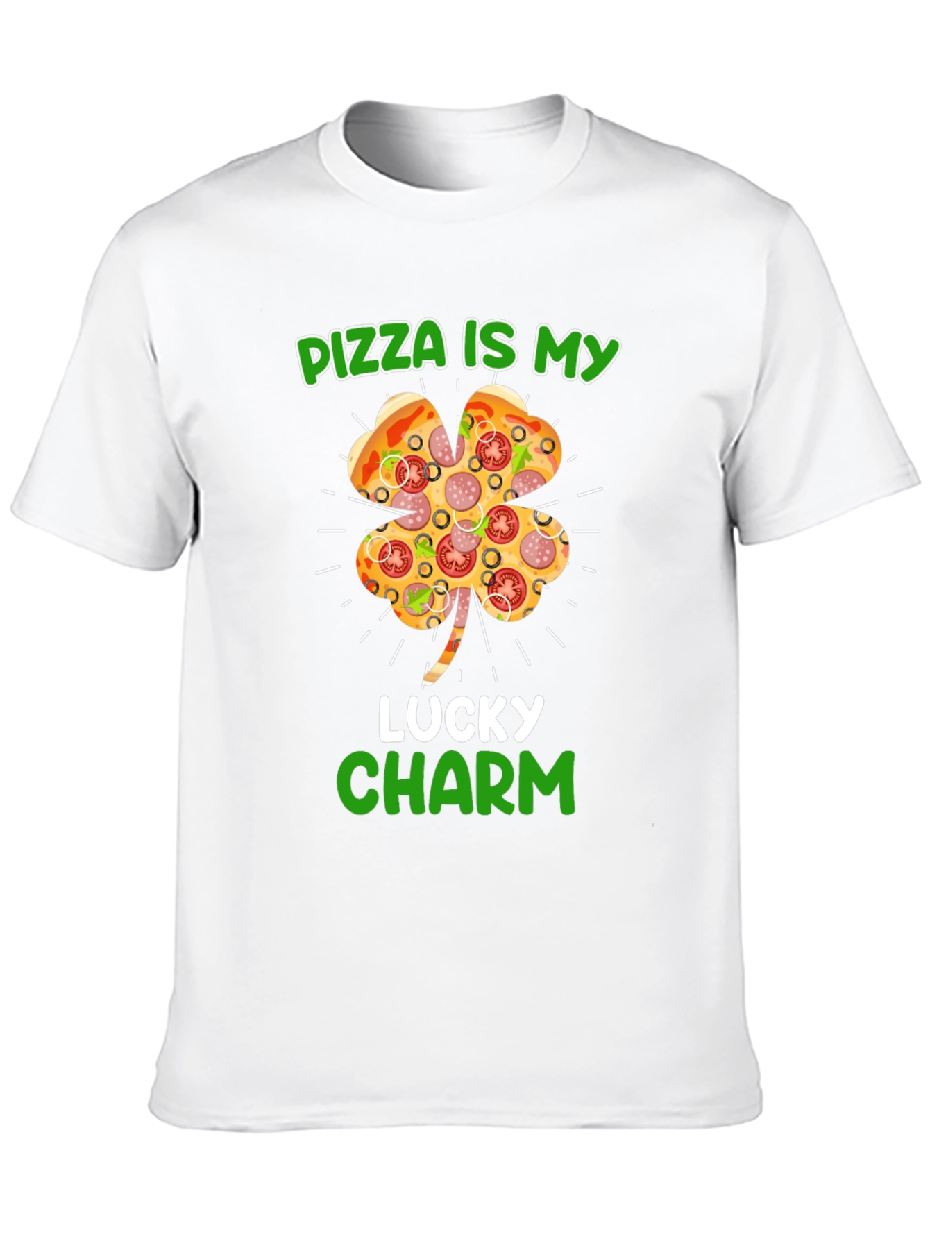 Pizza Lucky Charm St. Patricks Day Graphic T-Shirt