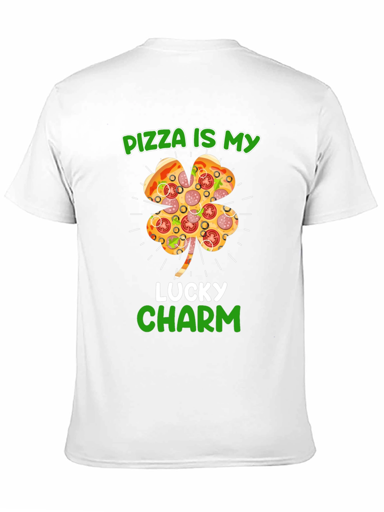 Pizza Lucky Charm St. Patricks Day Graphic T-Shirt