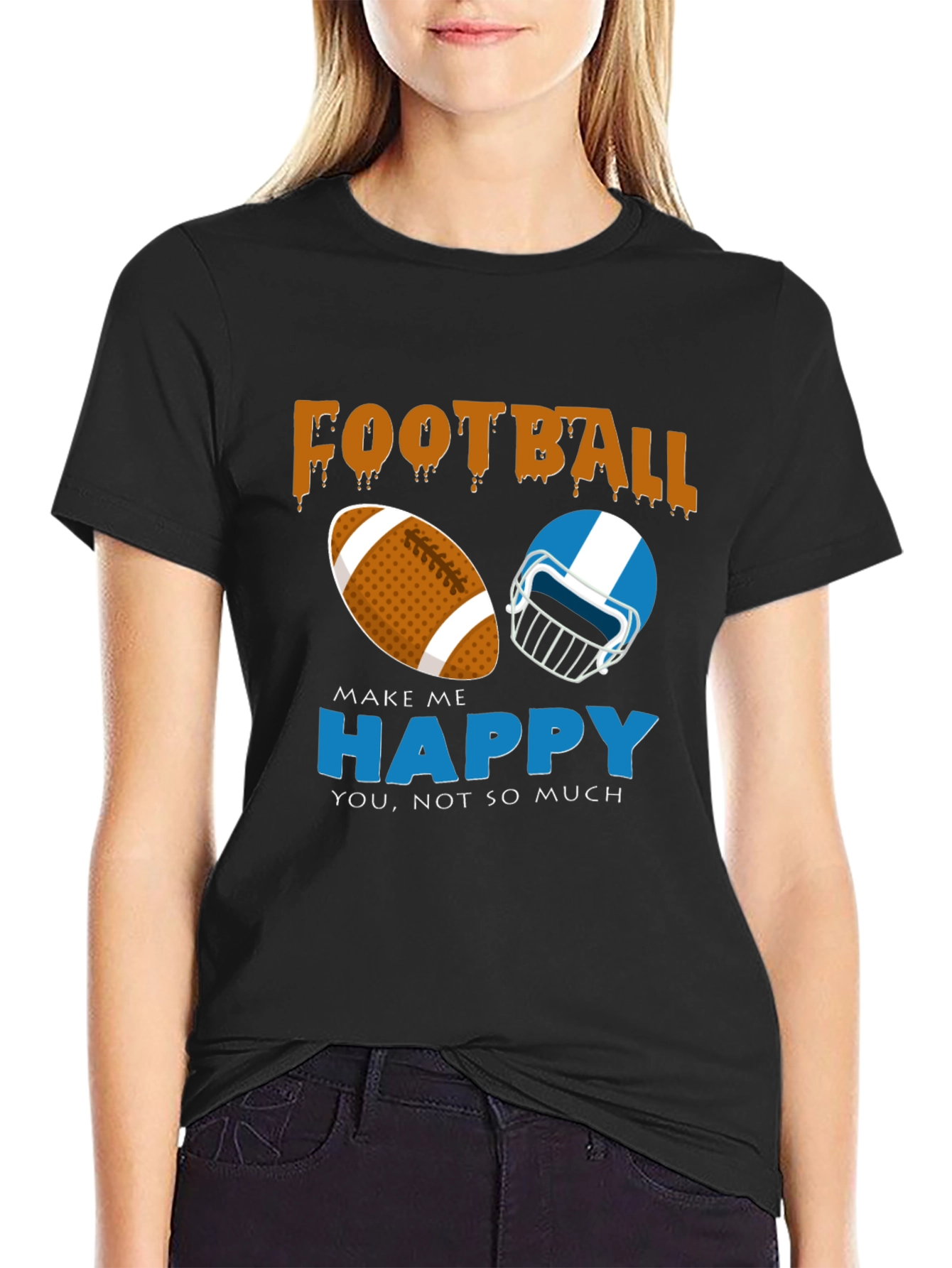 Football Makes Me Happy T-Shirt