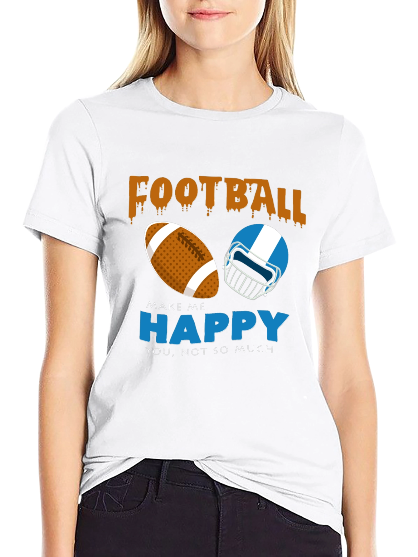 Football Makes Me Happy T-Shirt