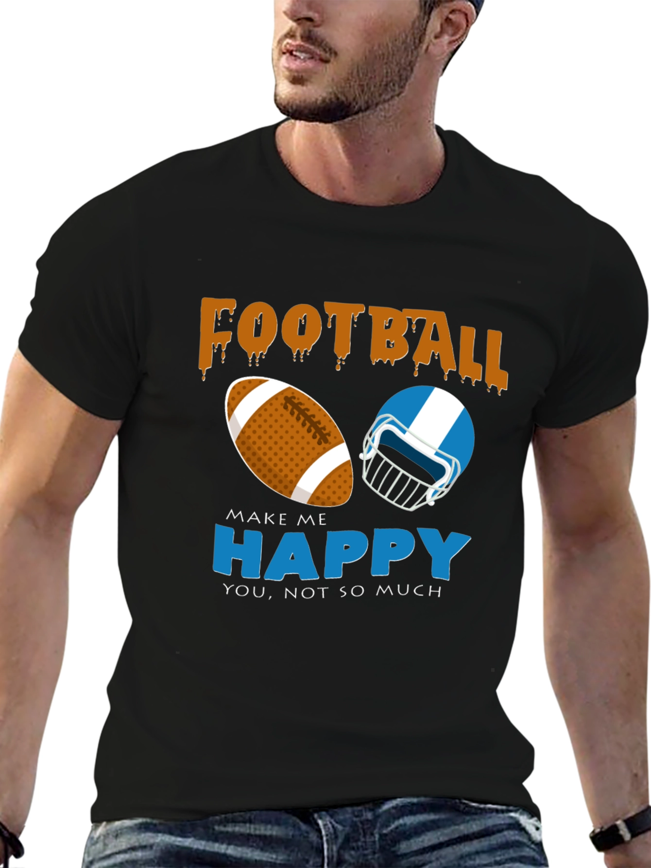 Football Makes Me Happy T-Shirt