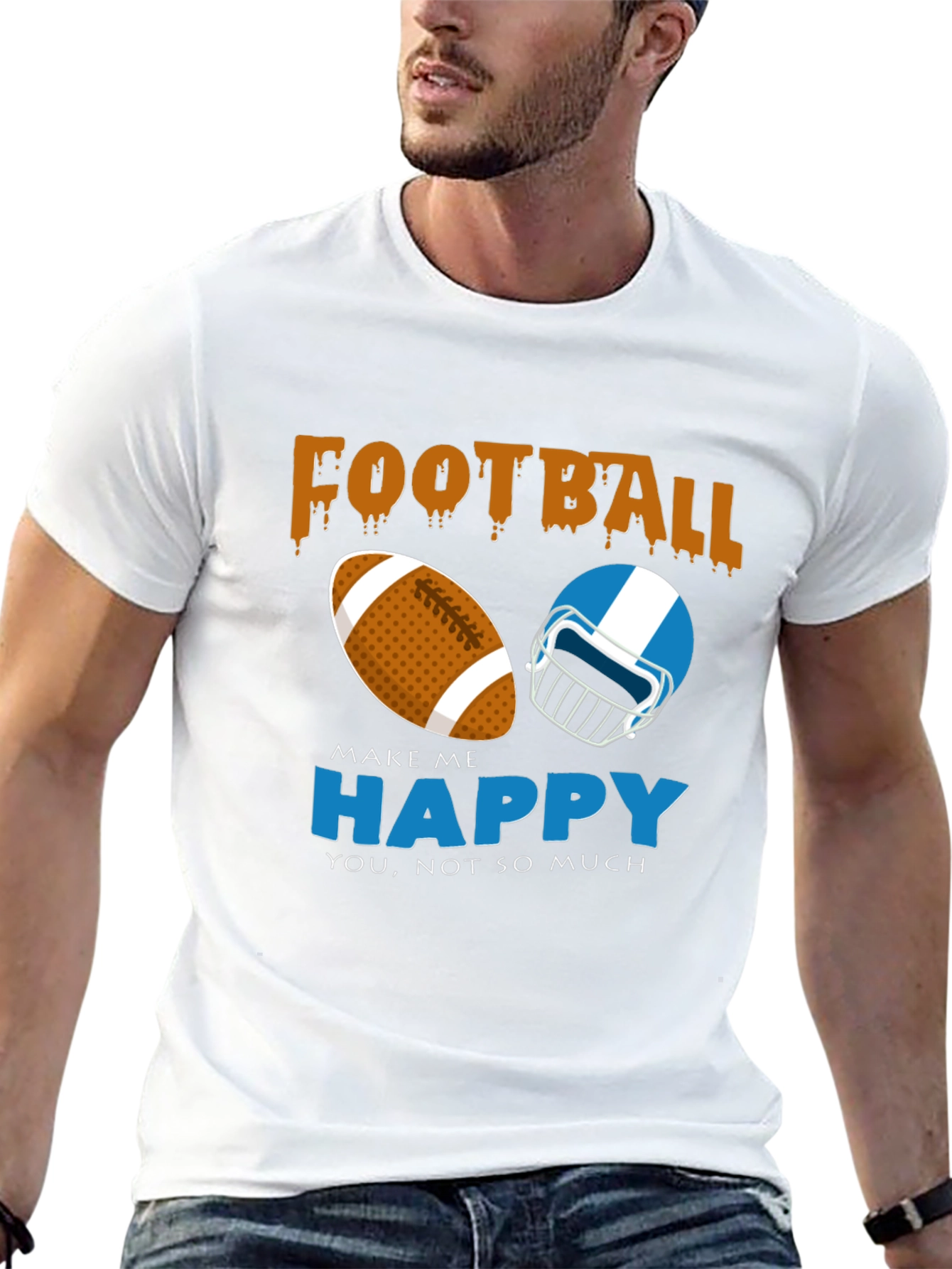 Football Makes Me Happy T-Shirt