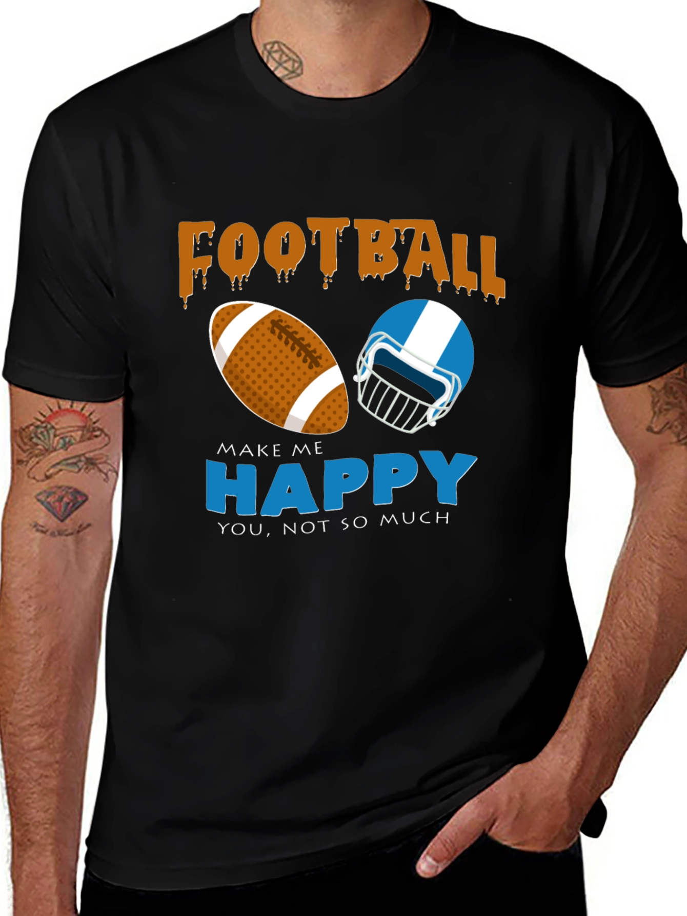 Football Makes Me Happy T-Shirt