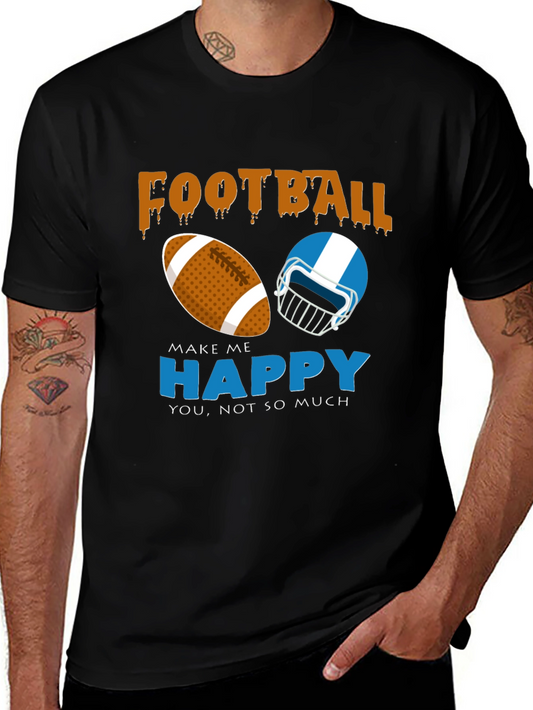Football Makes Me Happy T-Shirt