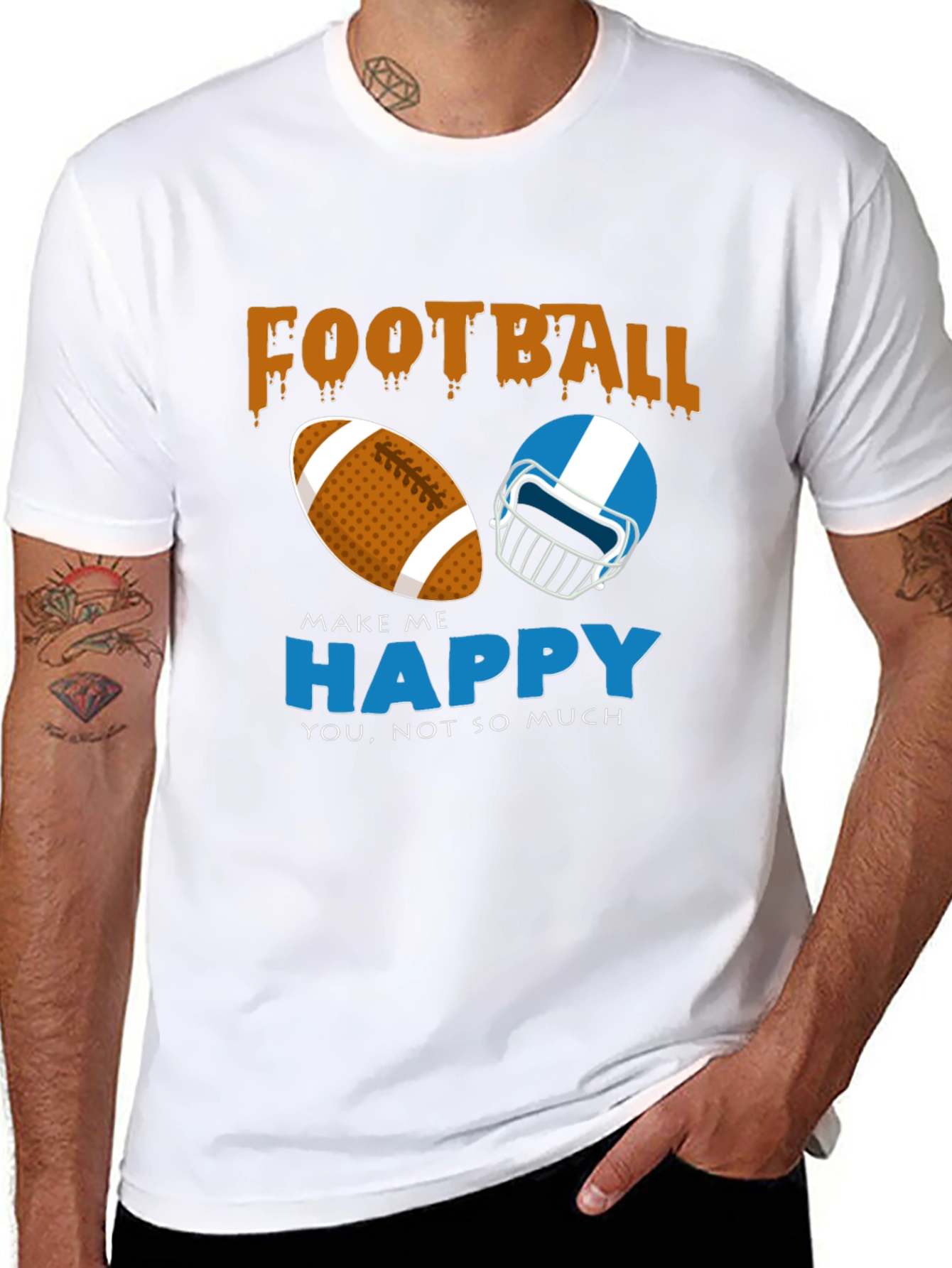 Football Makes Me Happy T-Shirt
