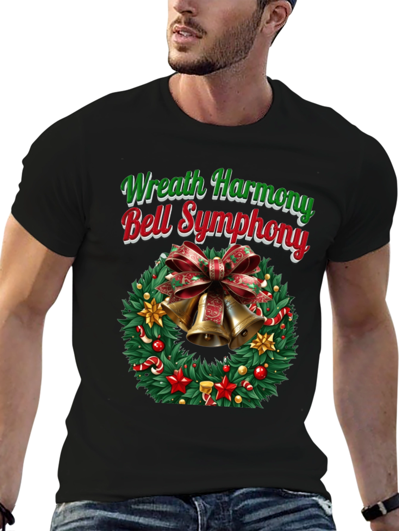 Festive Wreath Harmony Bell Symphony T-Shirt