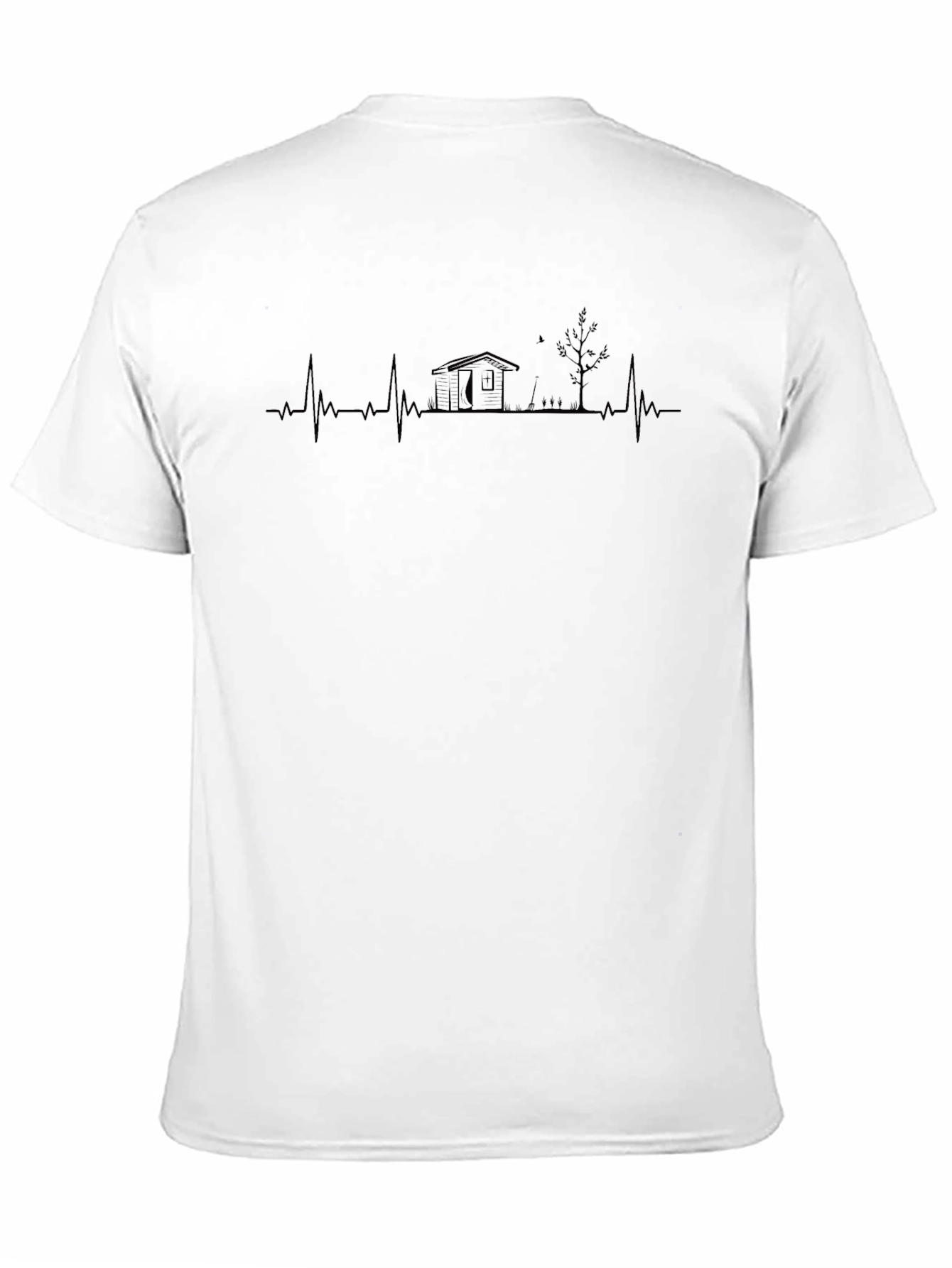 Cabin Life Heartbeat T-Shirt - Black