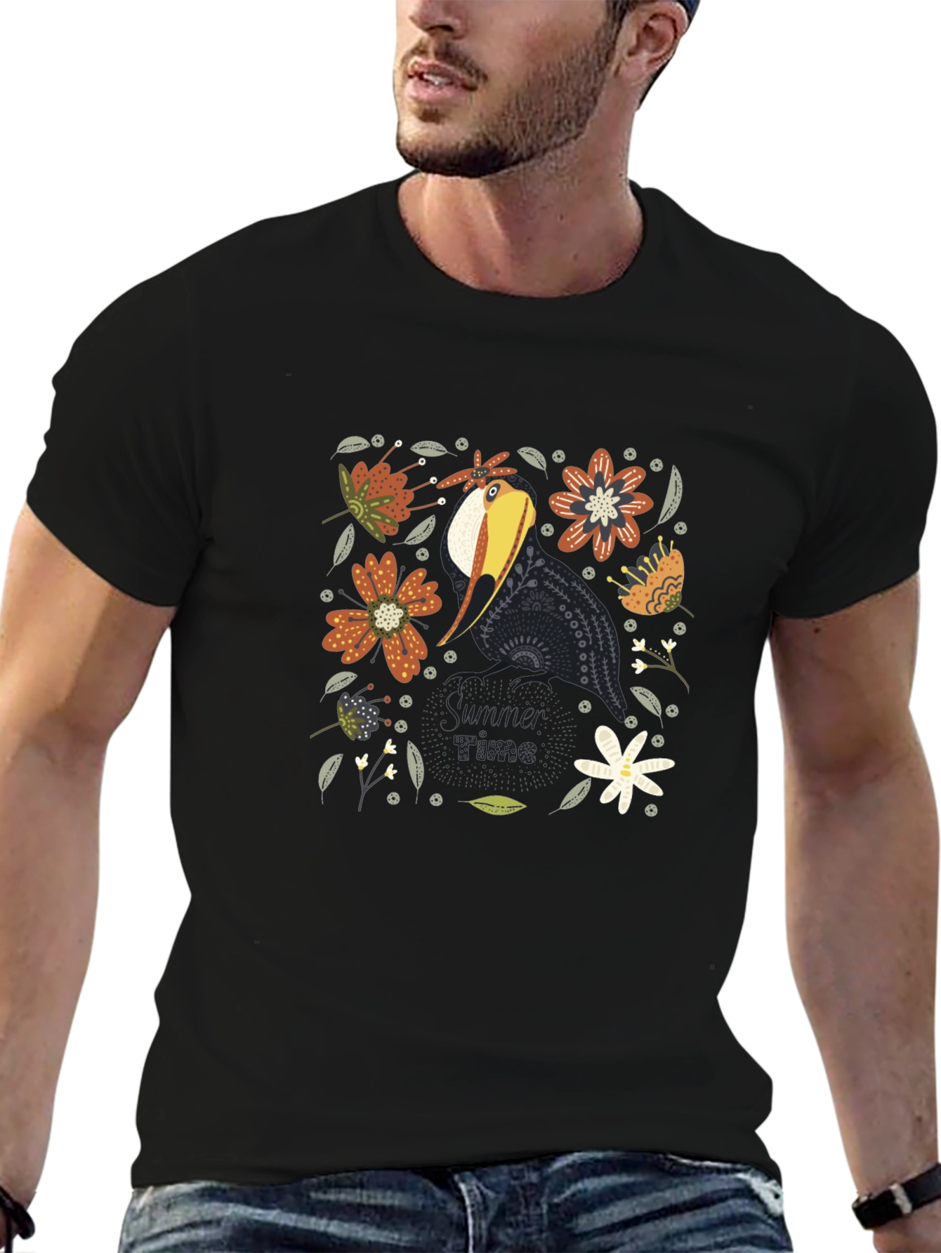 Summer Vibes Toucan Graphic Tee