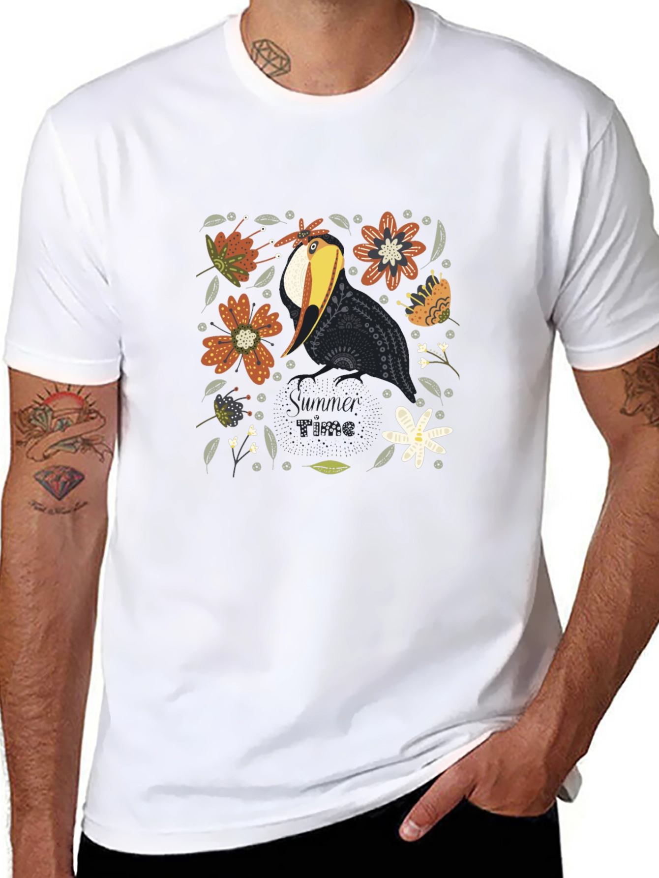 Summer Vibes Toucan Graphic Tee