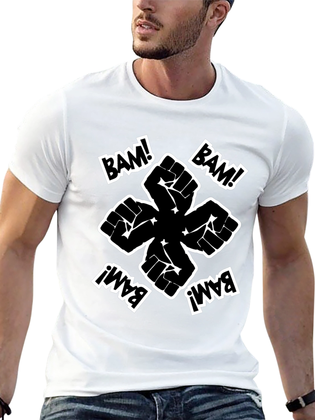 Bam! Fist Power Graphic Tee - Black