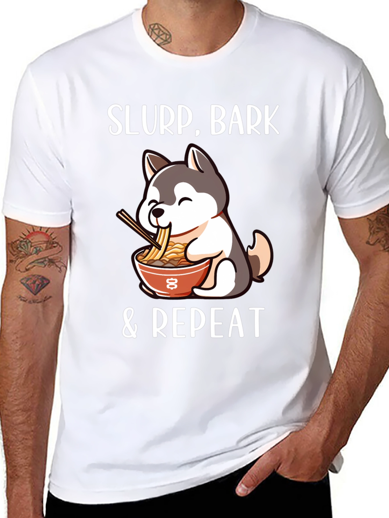 Slurp Bark Repeat Black Graphic Tee