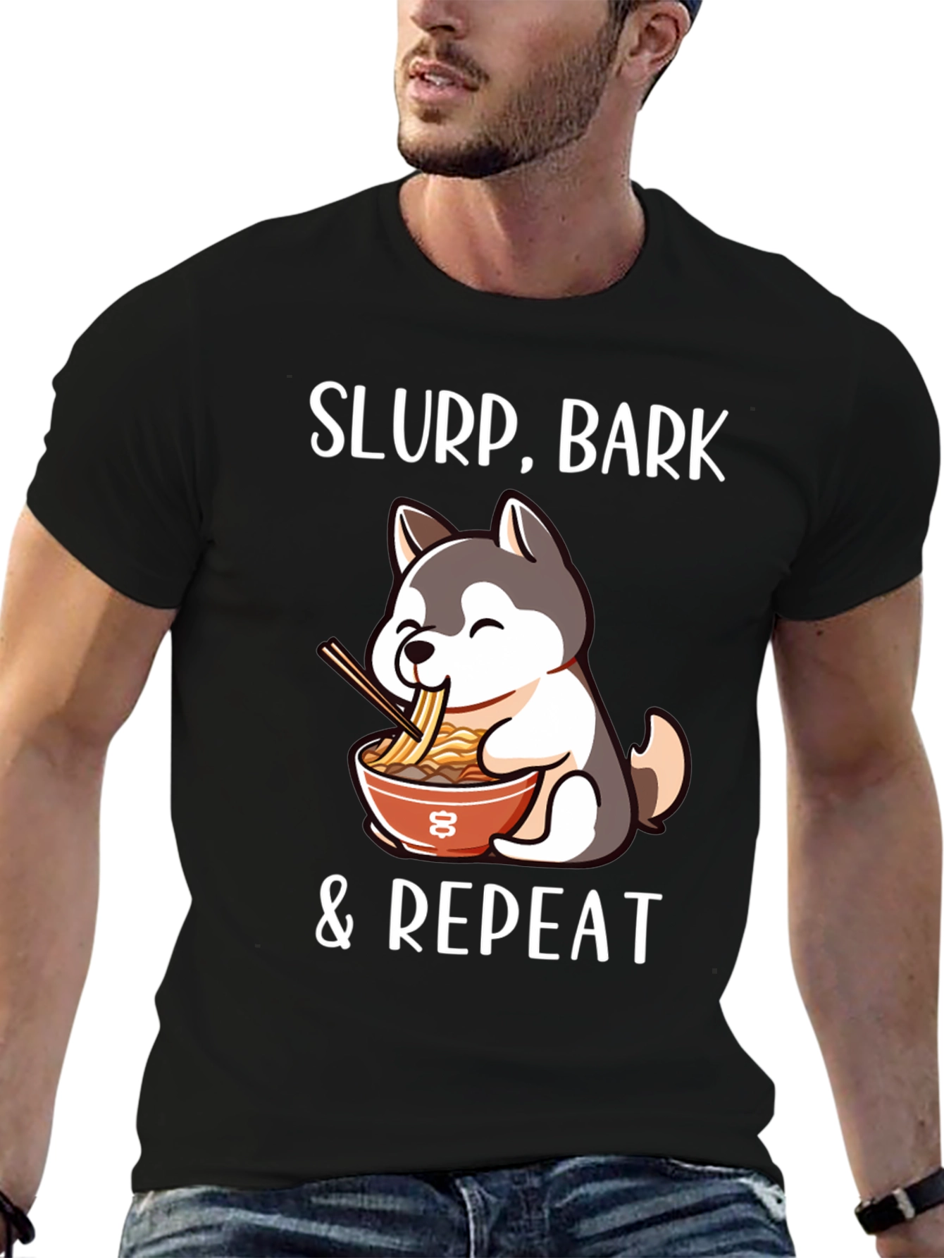 Slurp Bark Repeat Black Graphic Tee