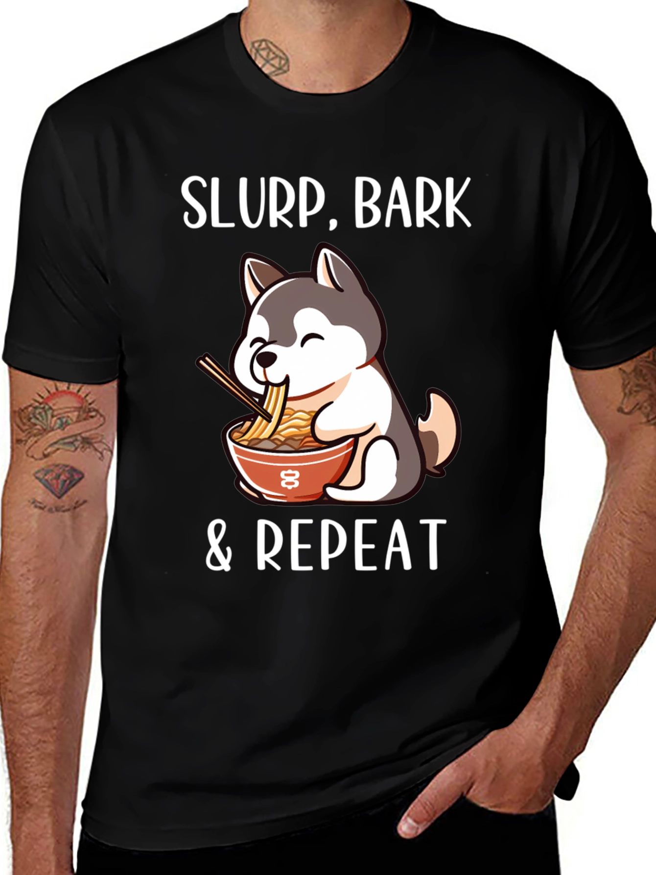 Slurp Bark Repeat Black Graphic Tee