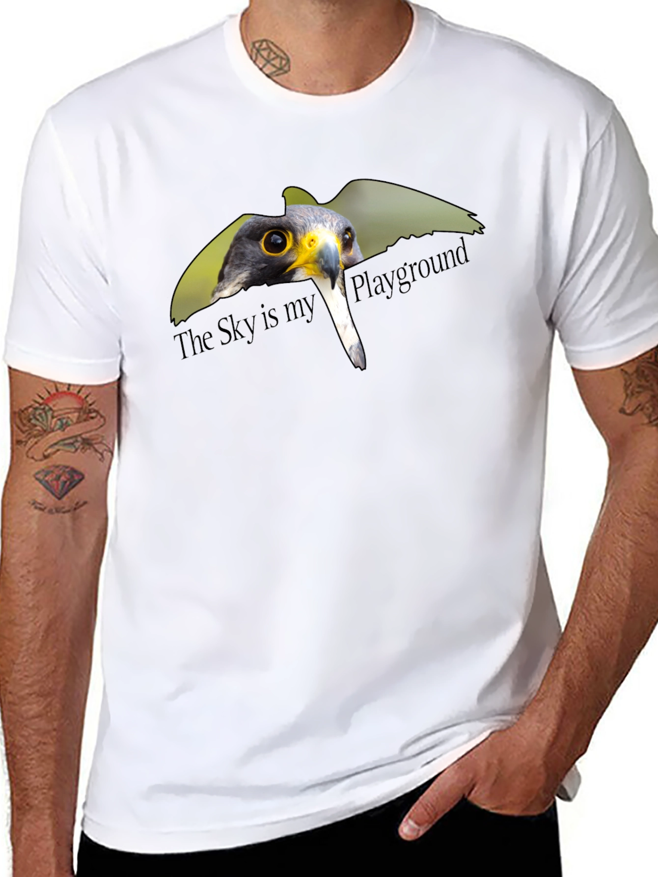 Hawk Graphic Tee: The Sky Is My Playground