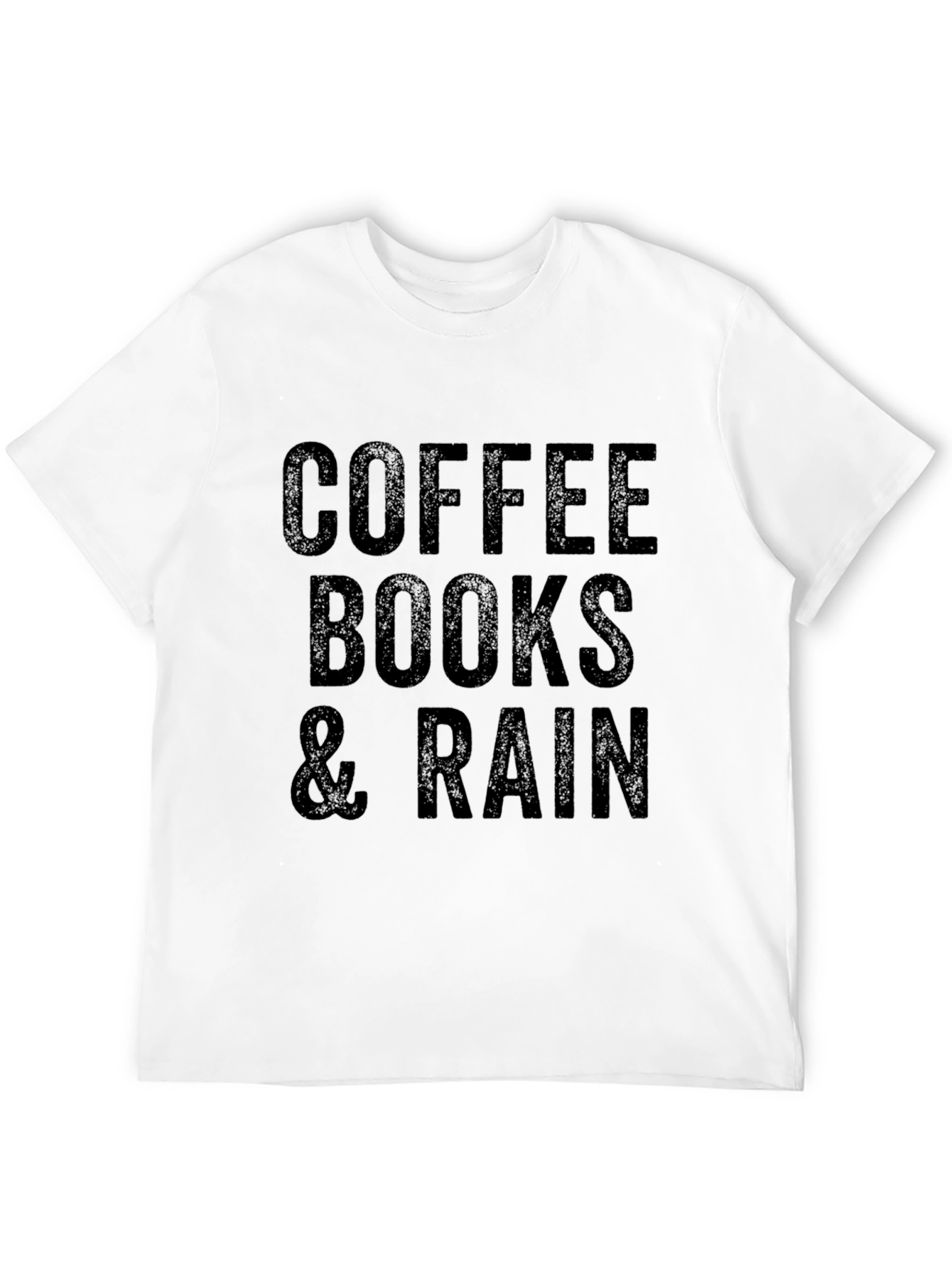Coffee Books & Rain Graphic T-Shirt