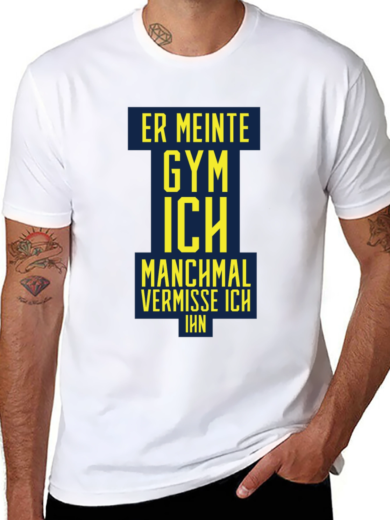 Mens Black Graphic T-Shirt - Gym Humor