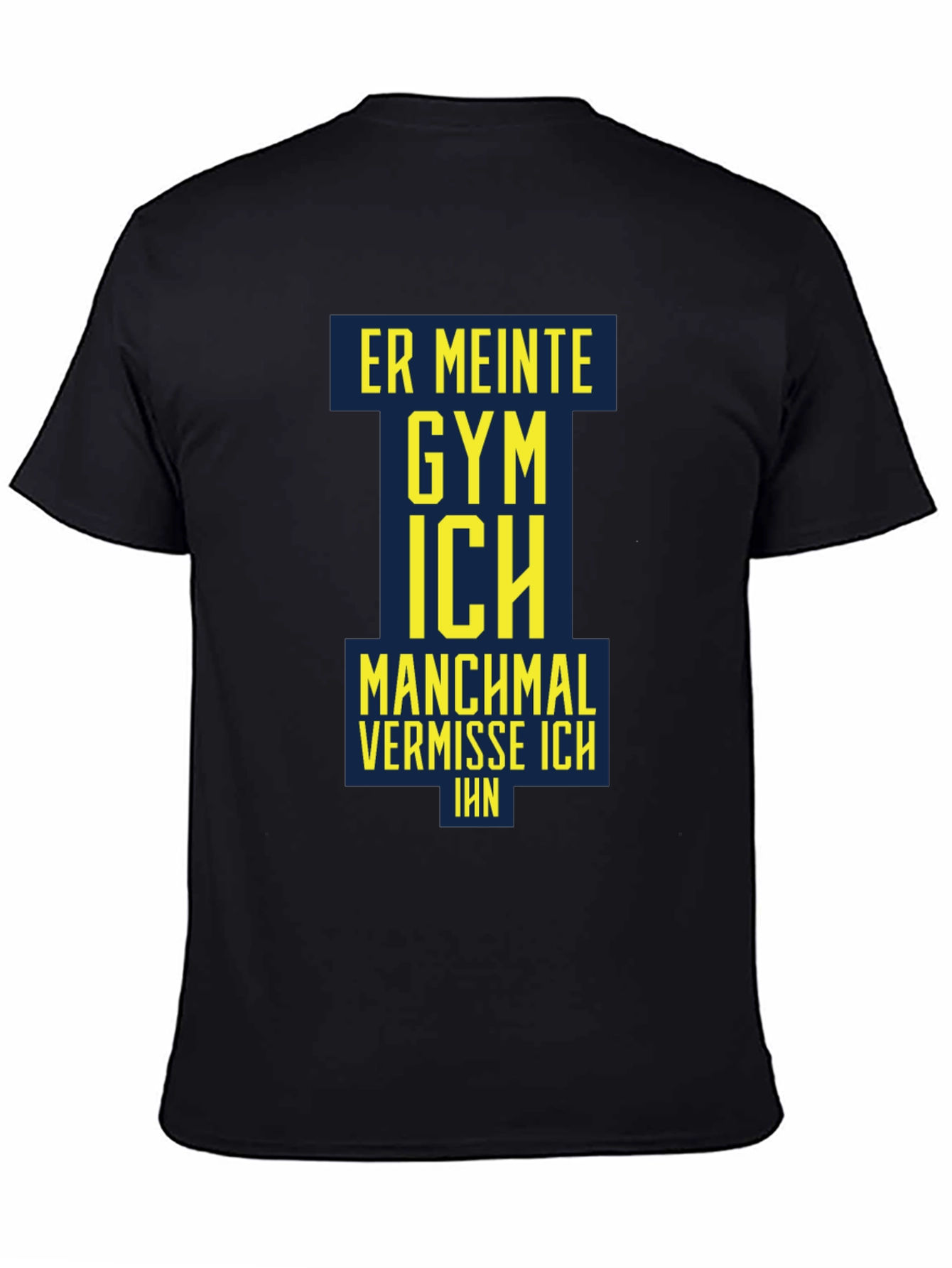 Mens Black Graphic T-Shirt - Gym Humor