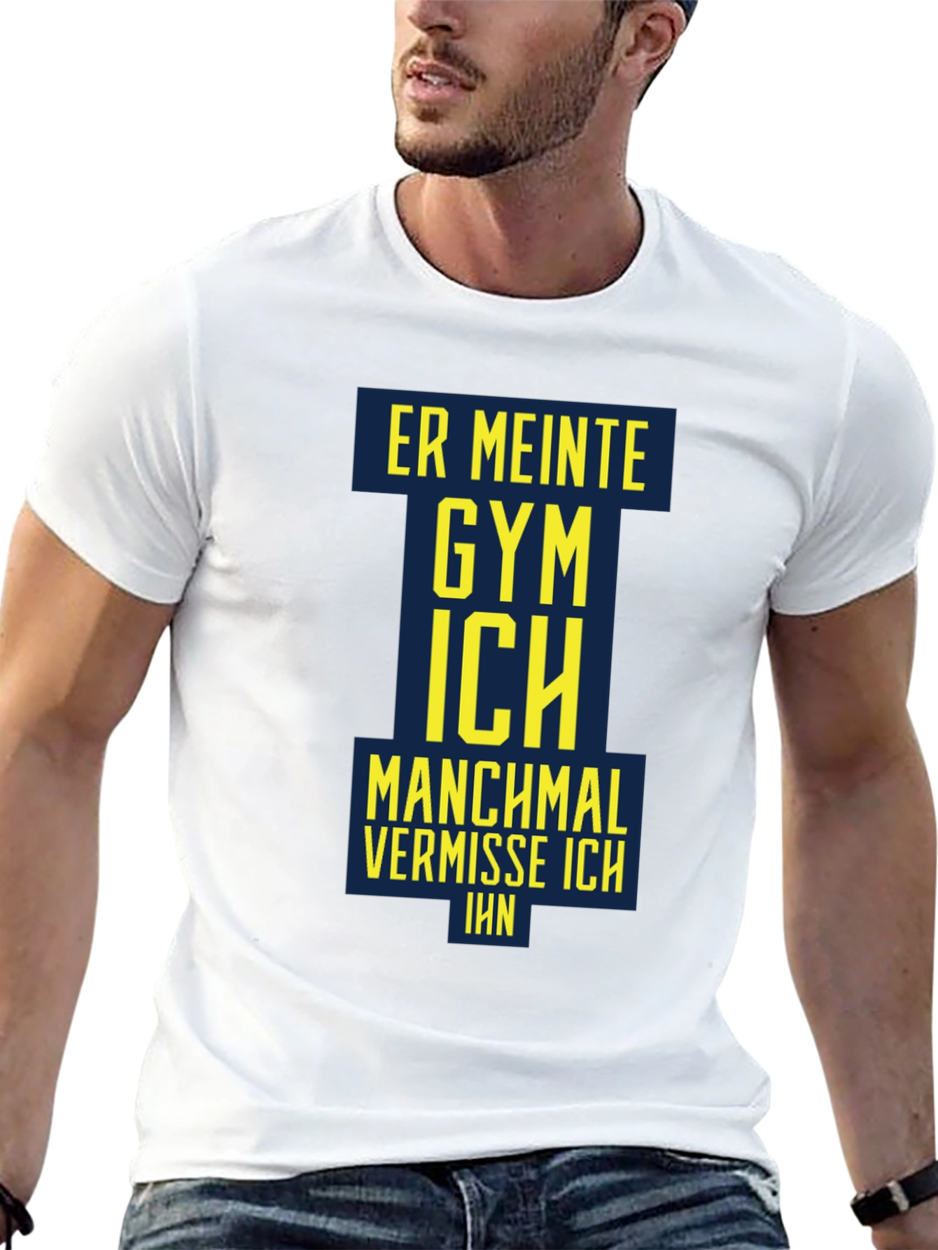 Mens Black Graphic T-Shirt - Gym Humor