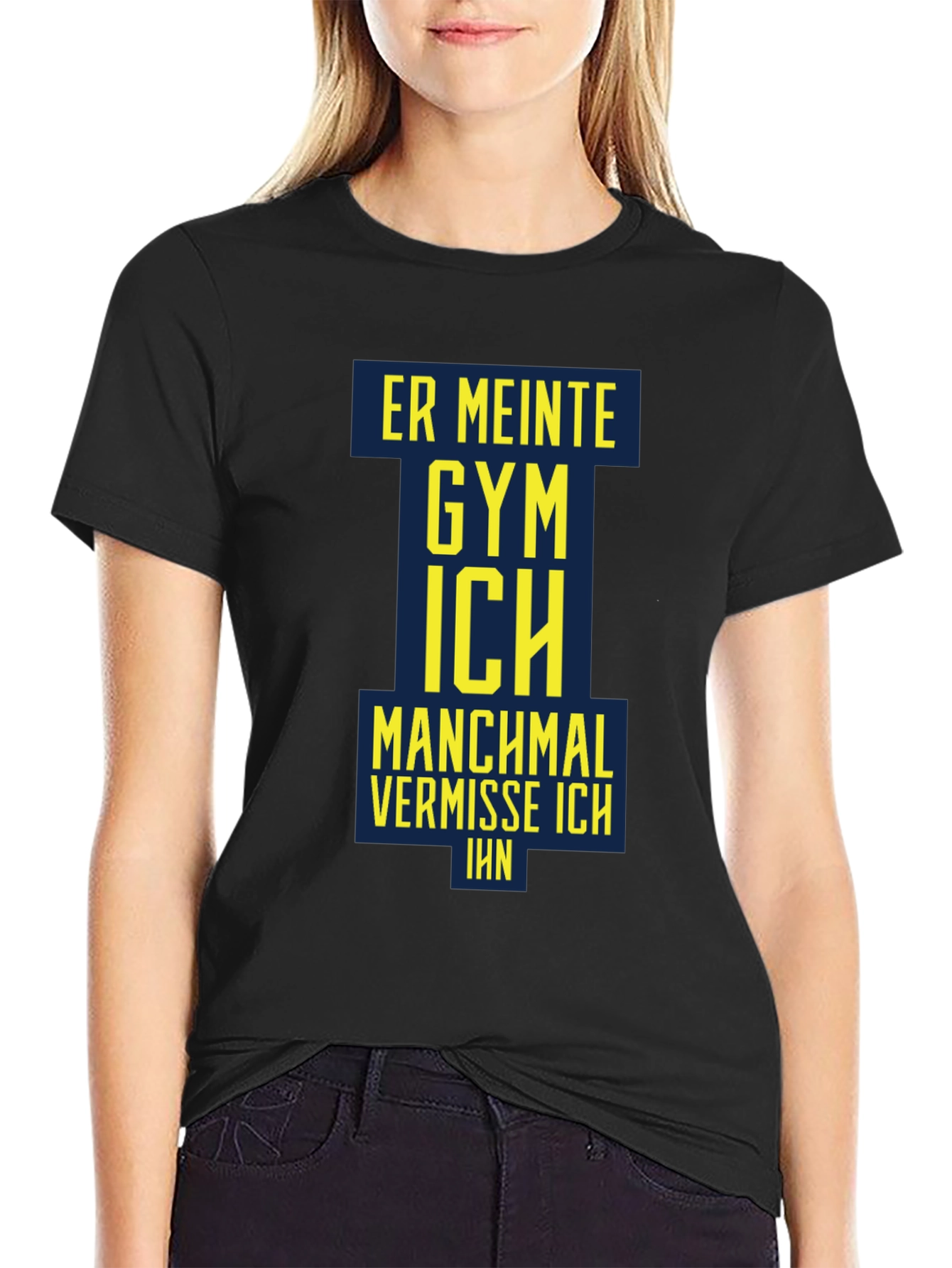 Mens Black Graphic T-Shirt - Gym Humor