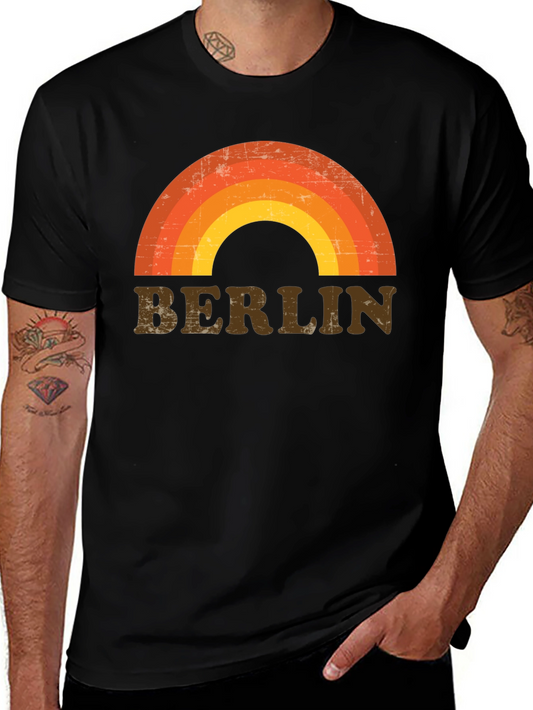 Retro Berlin Rainbow T-Shirt - Vintage Style