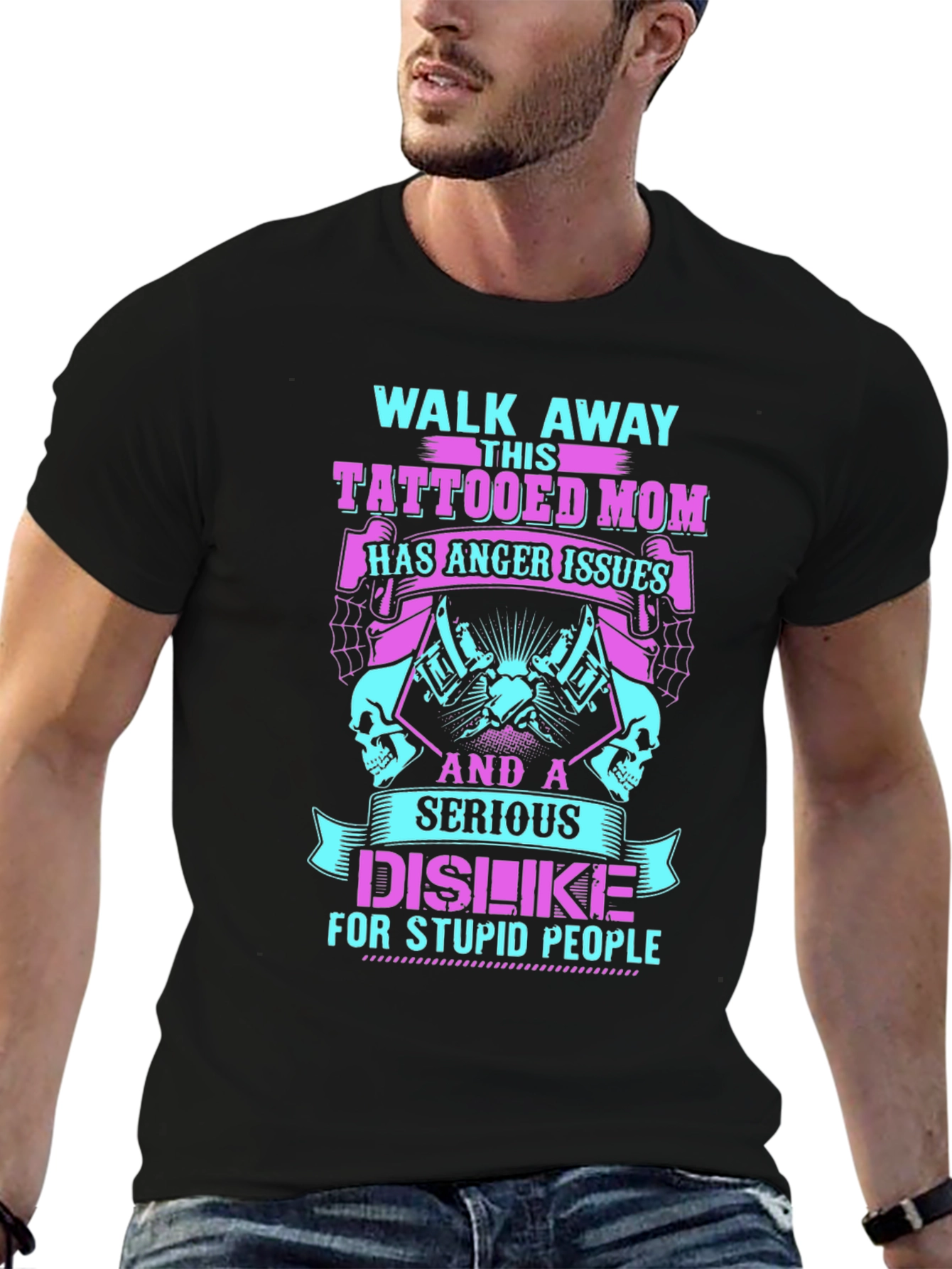 Tattooed Mom T-Shirt - Anger Issues Serious Dislike