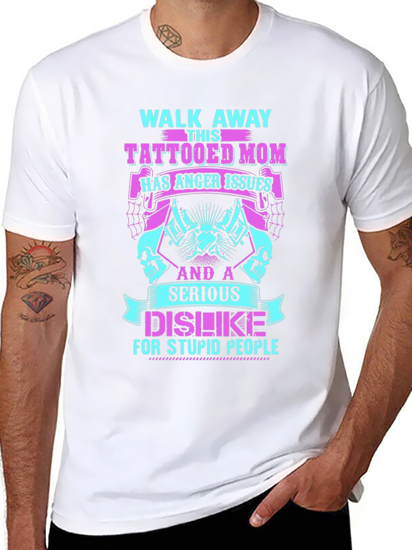 Tattooed Mom T-Shirt - Anger Issues Serious Dislike