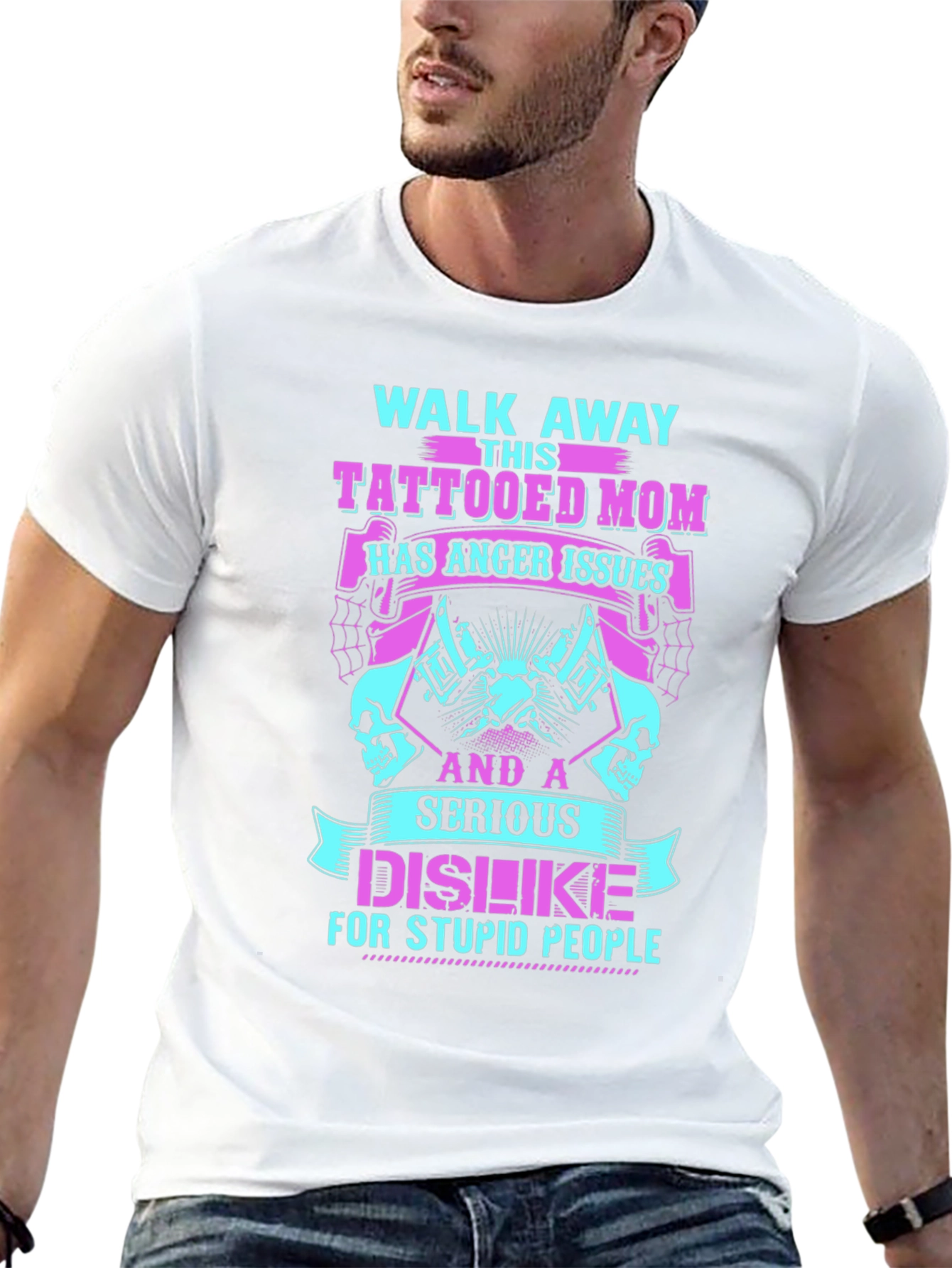 Tattooed Mom T-Shirt - Anger Issues Serious Dislike
