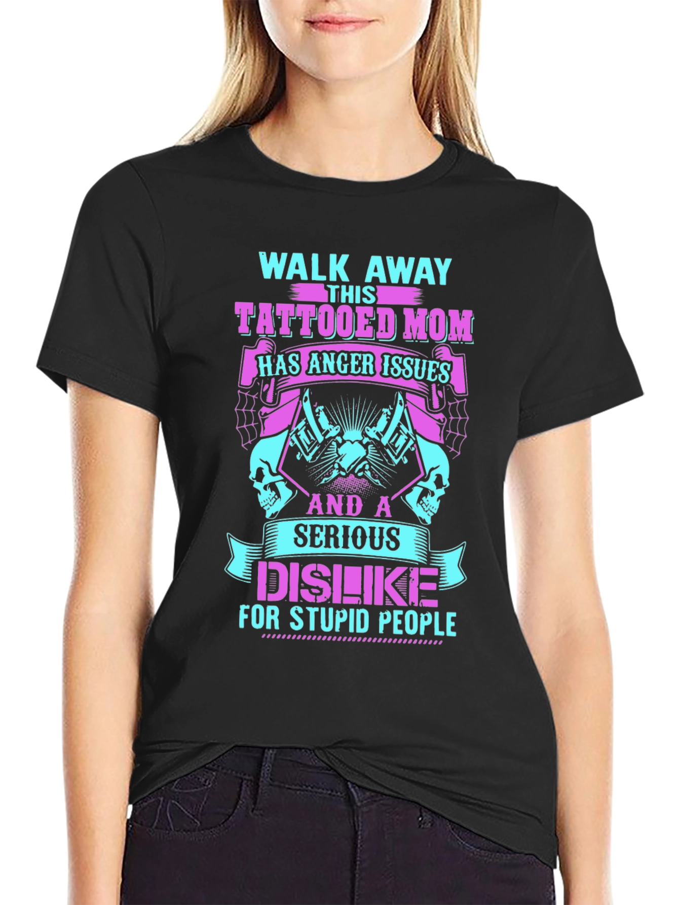 Tattooed Mom T-Shirt - Anger Issues Serious Dislike