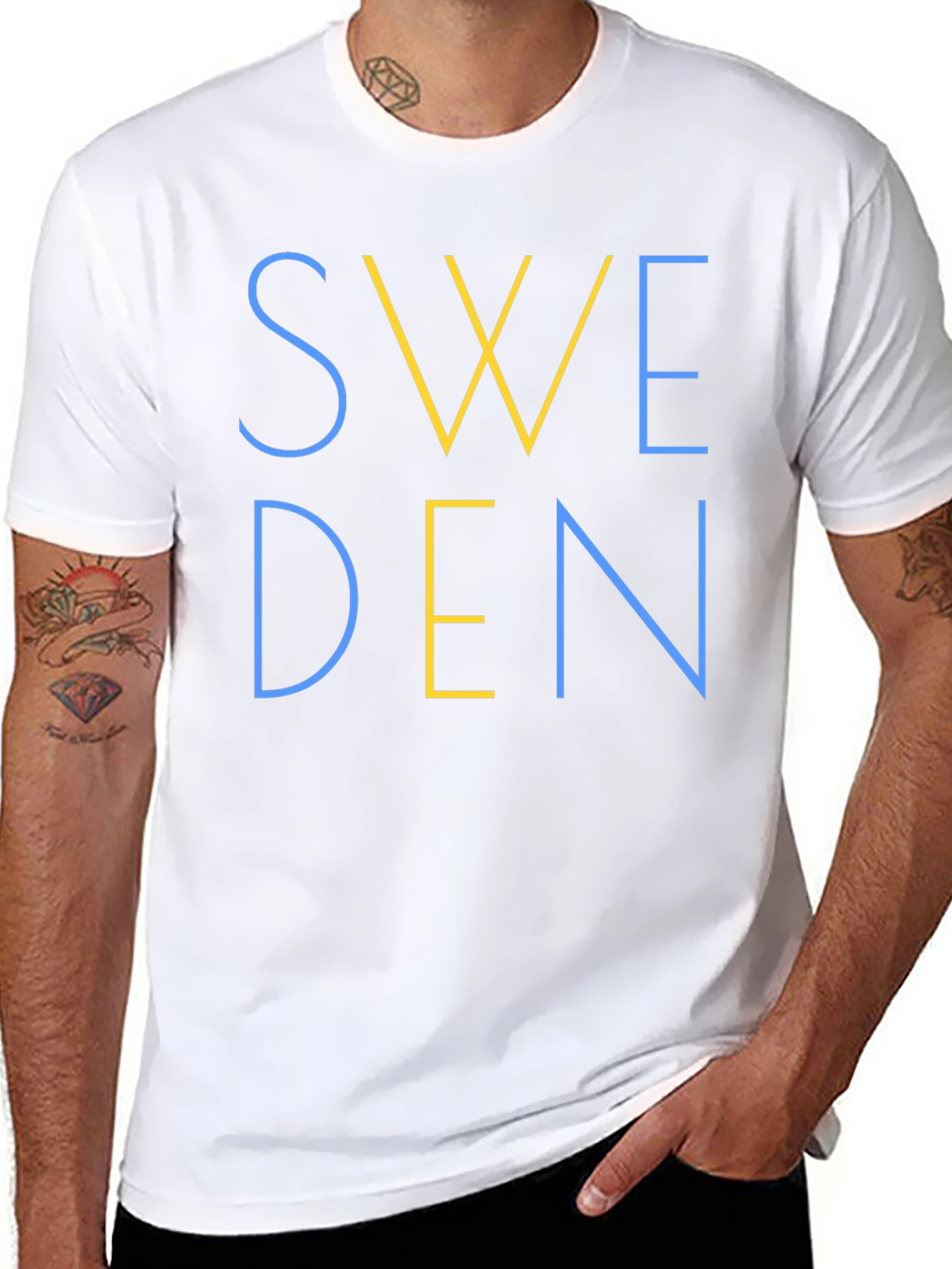 Sweden Graphic Tee - Stylish Patriotic T-Shirt