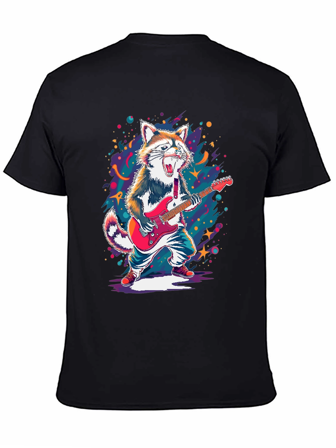 Rockin Raccoon Graphic Tee - Black