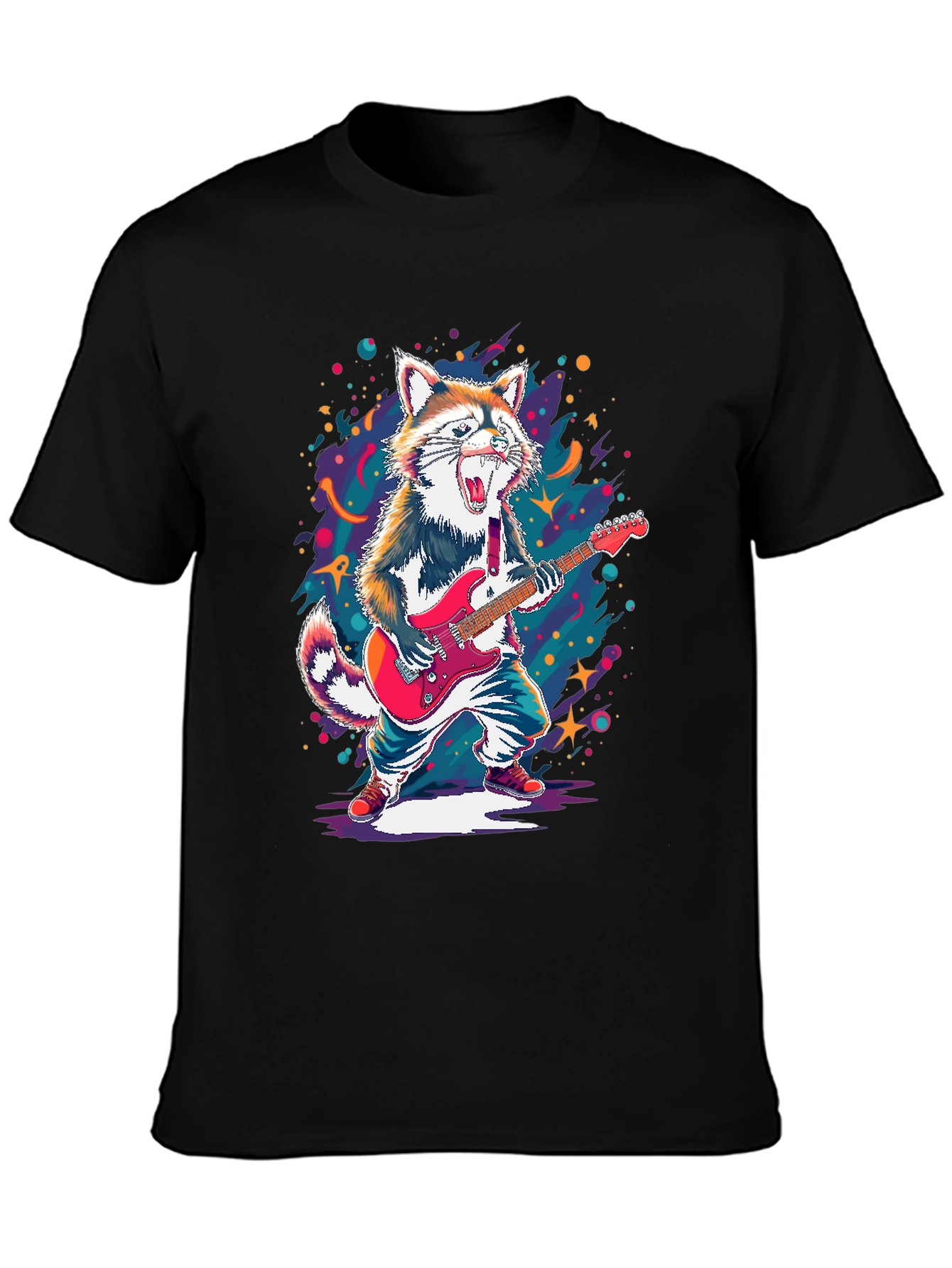 Rockin Raccoon Graphic Tee - Black