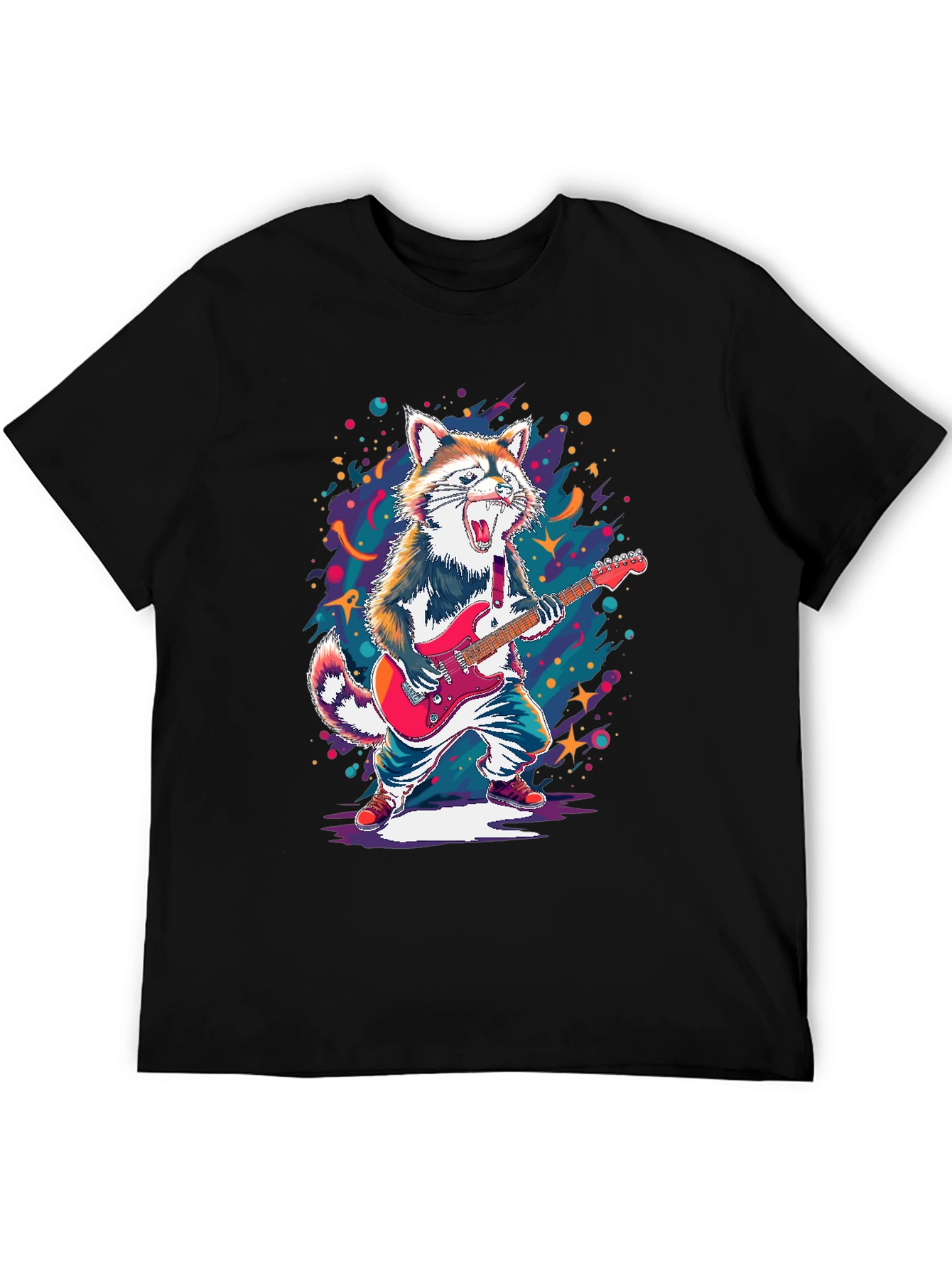 Rockin Raccoon Graphic Tee - Black