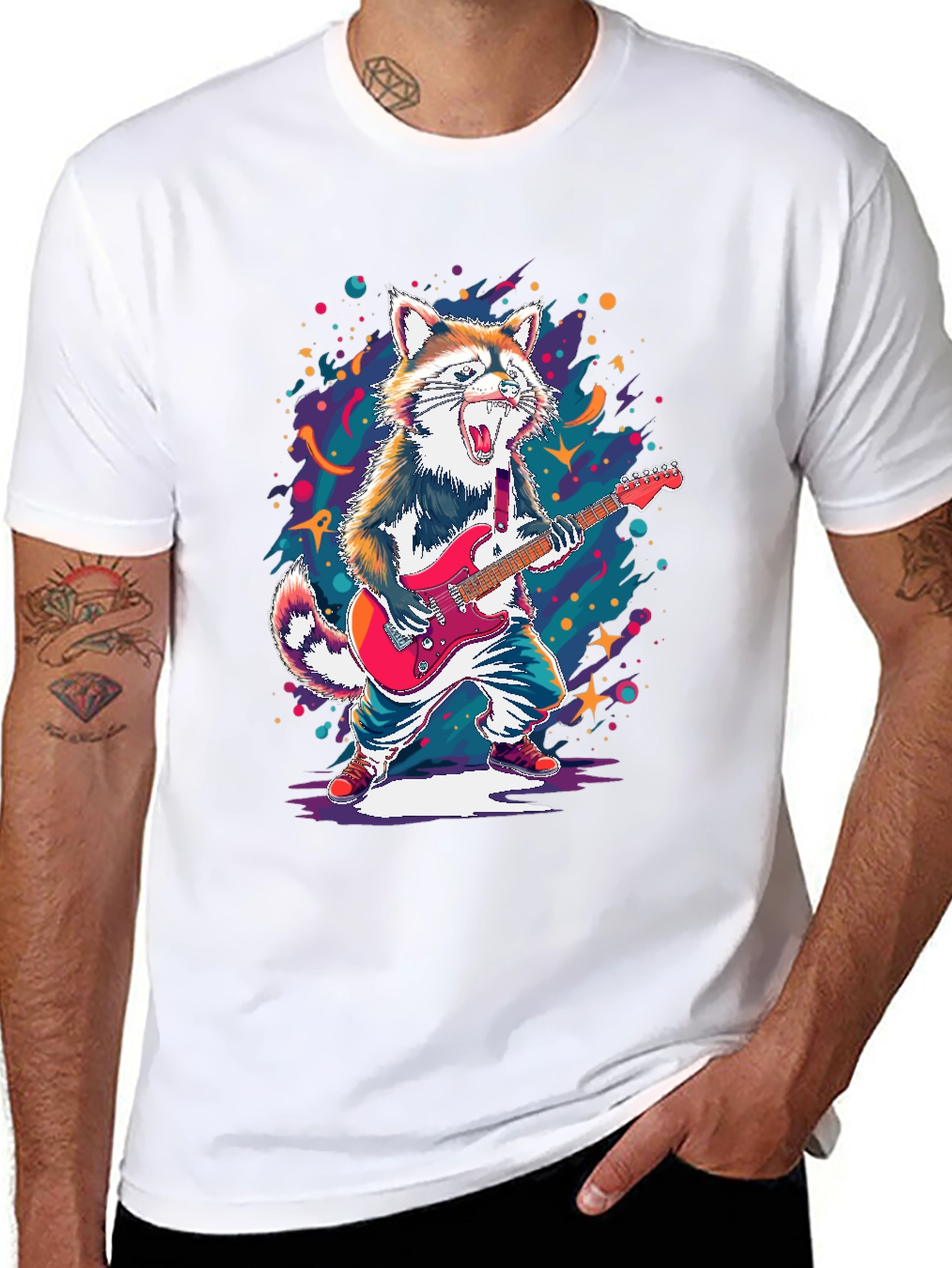 Rockin Raccoon Graphic Tee - Black