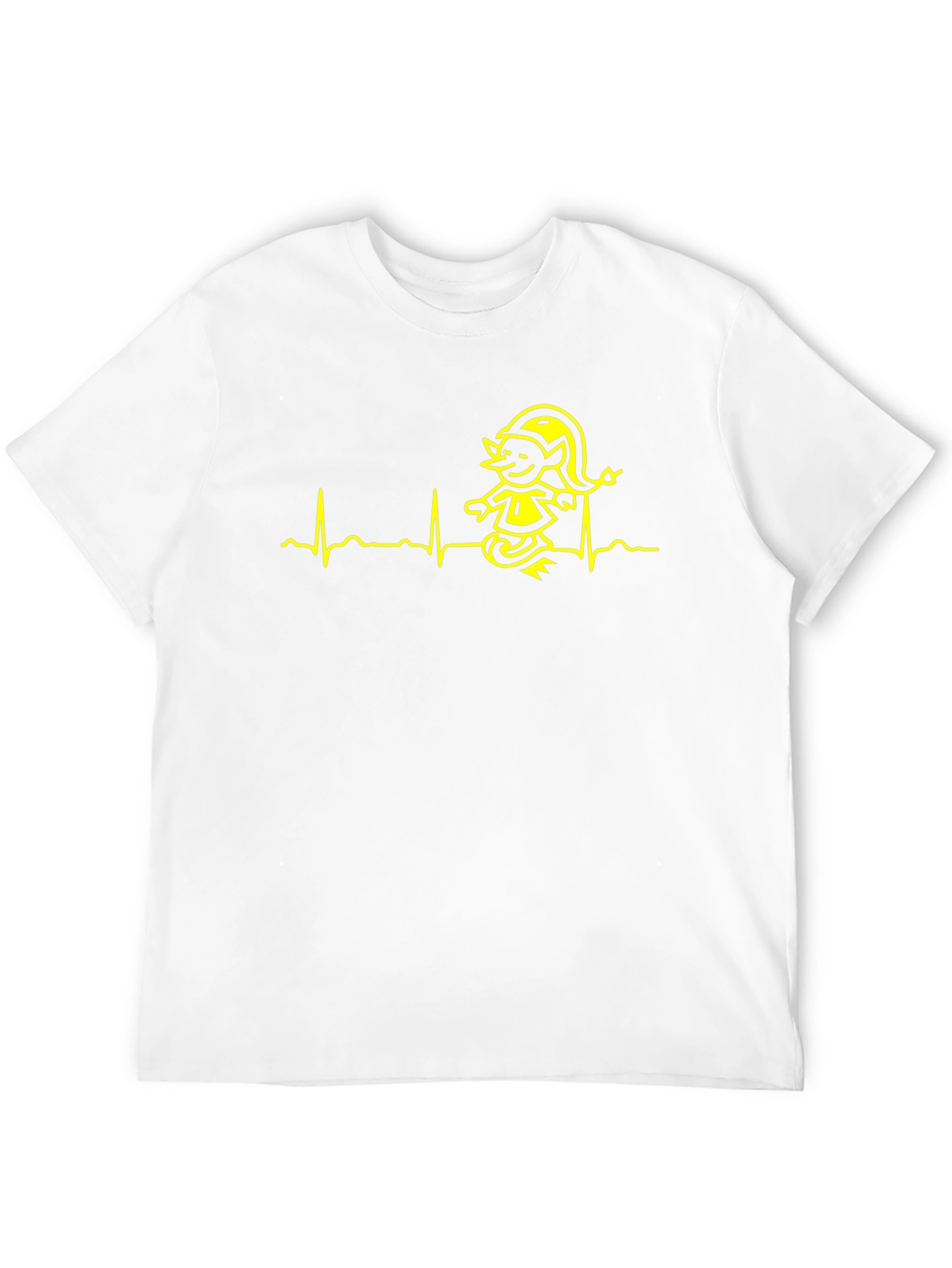 Elf Heartbeat T-Shirt - Black Cotton Tee