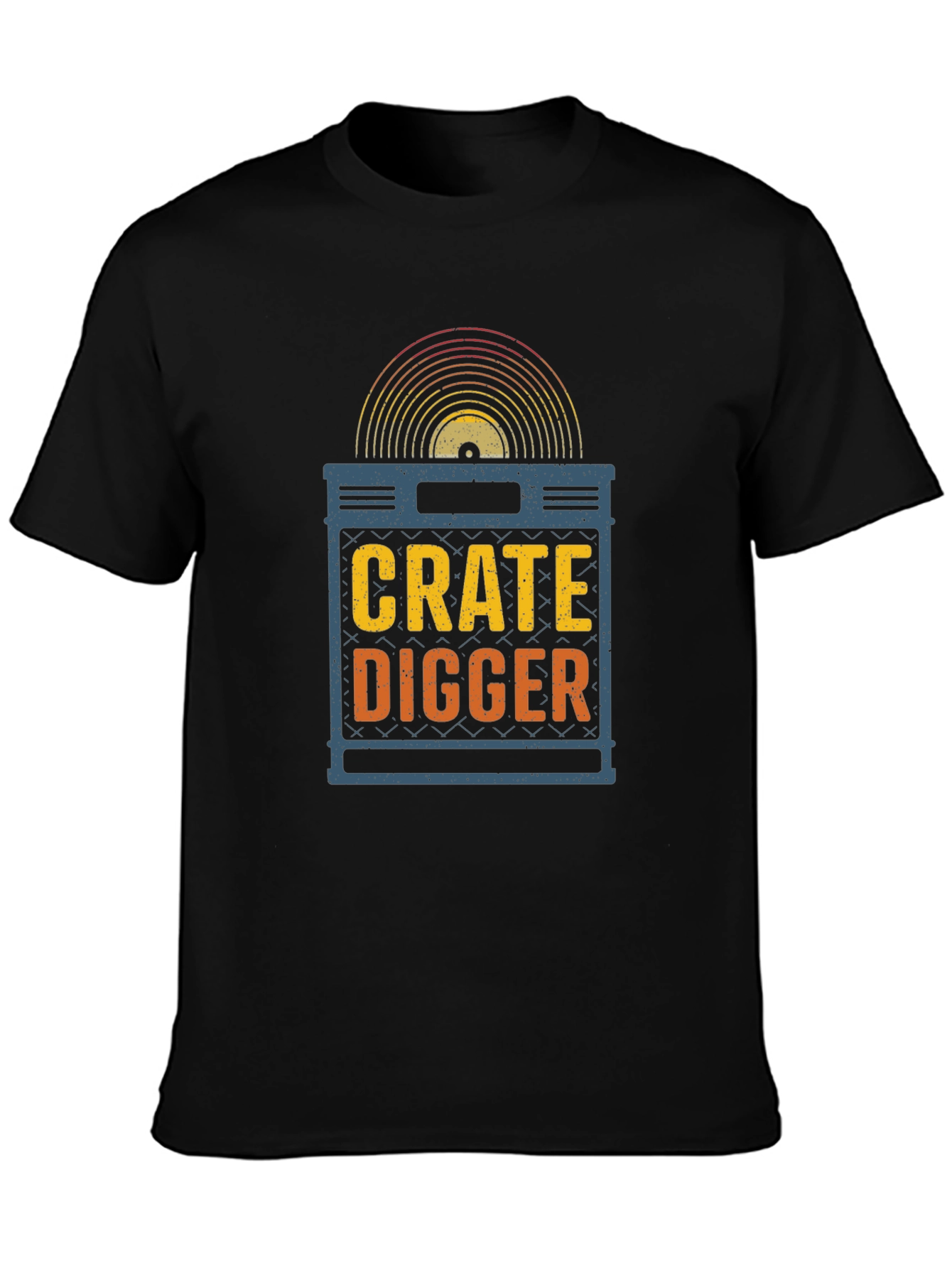 Crate Digger Vinyl Record Graphic T-Shirt