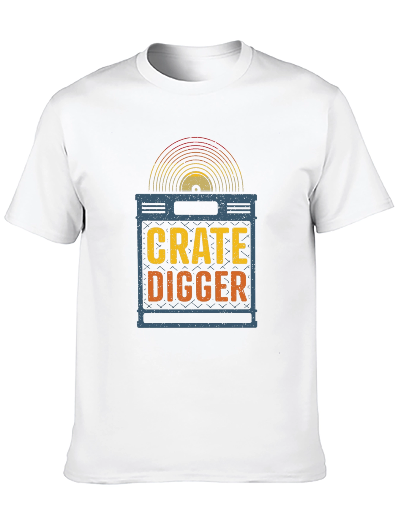 Crate Digger Vinyl Record Graphic T-Shirt