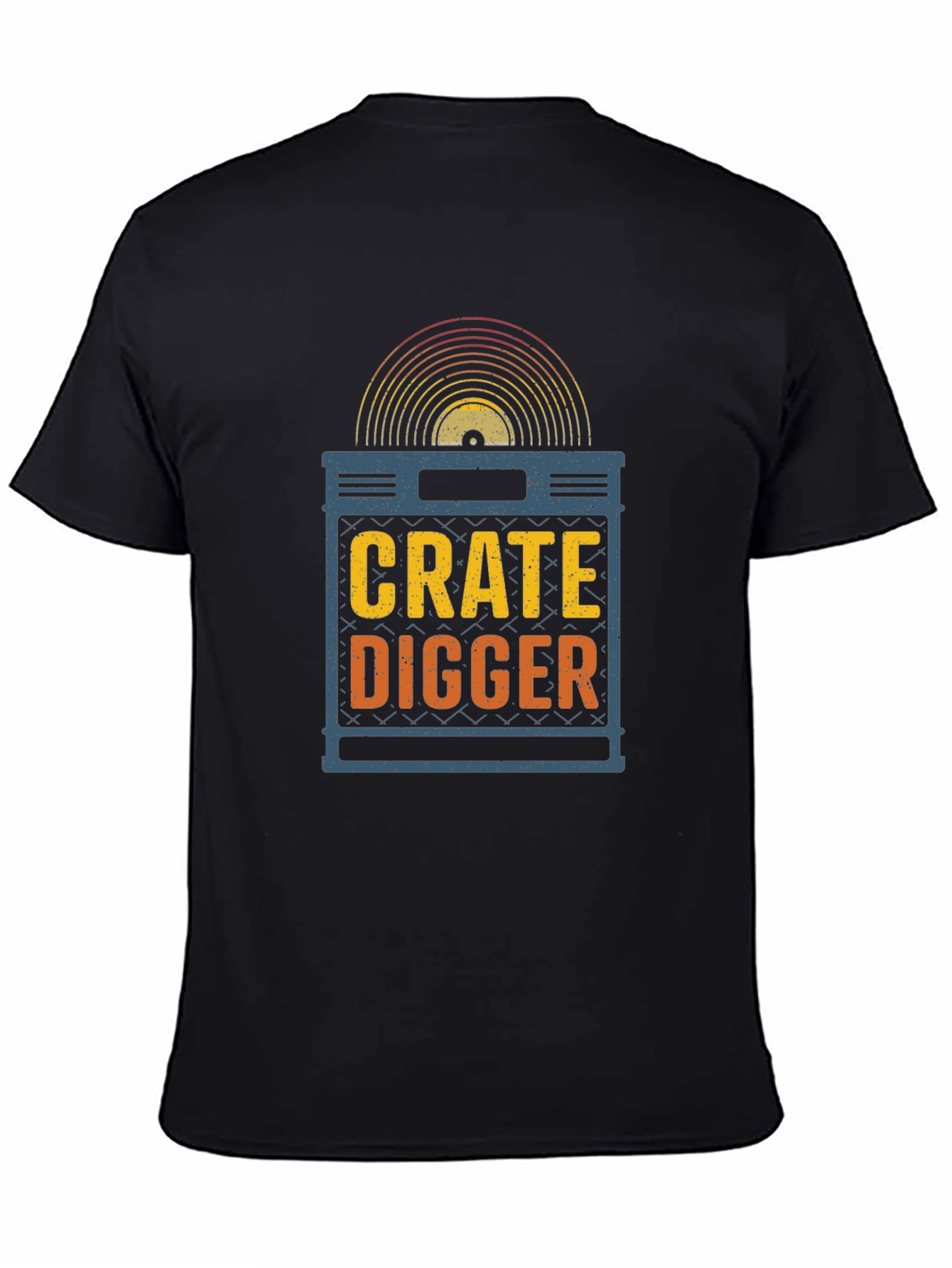 Crate Digger Vinyl Record Graphic T-Shirt
