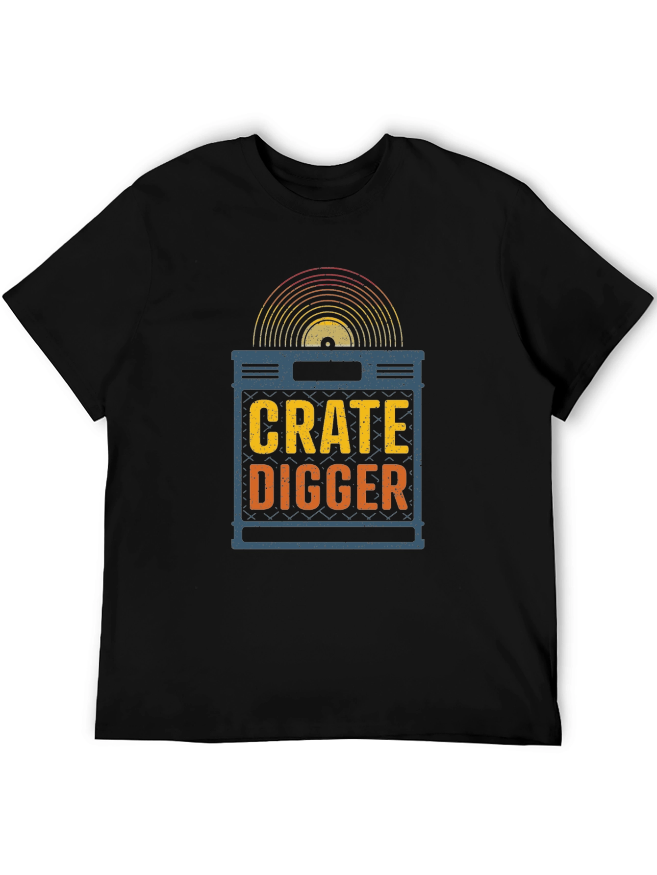 Crate Digger Vinyl Record Graphic T-Shirt