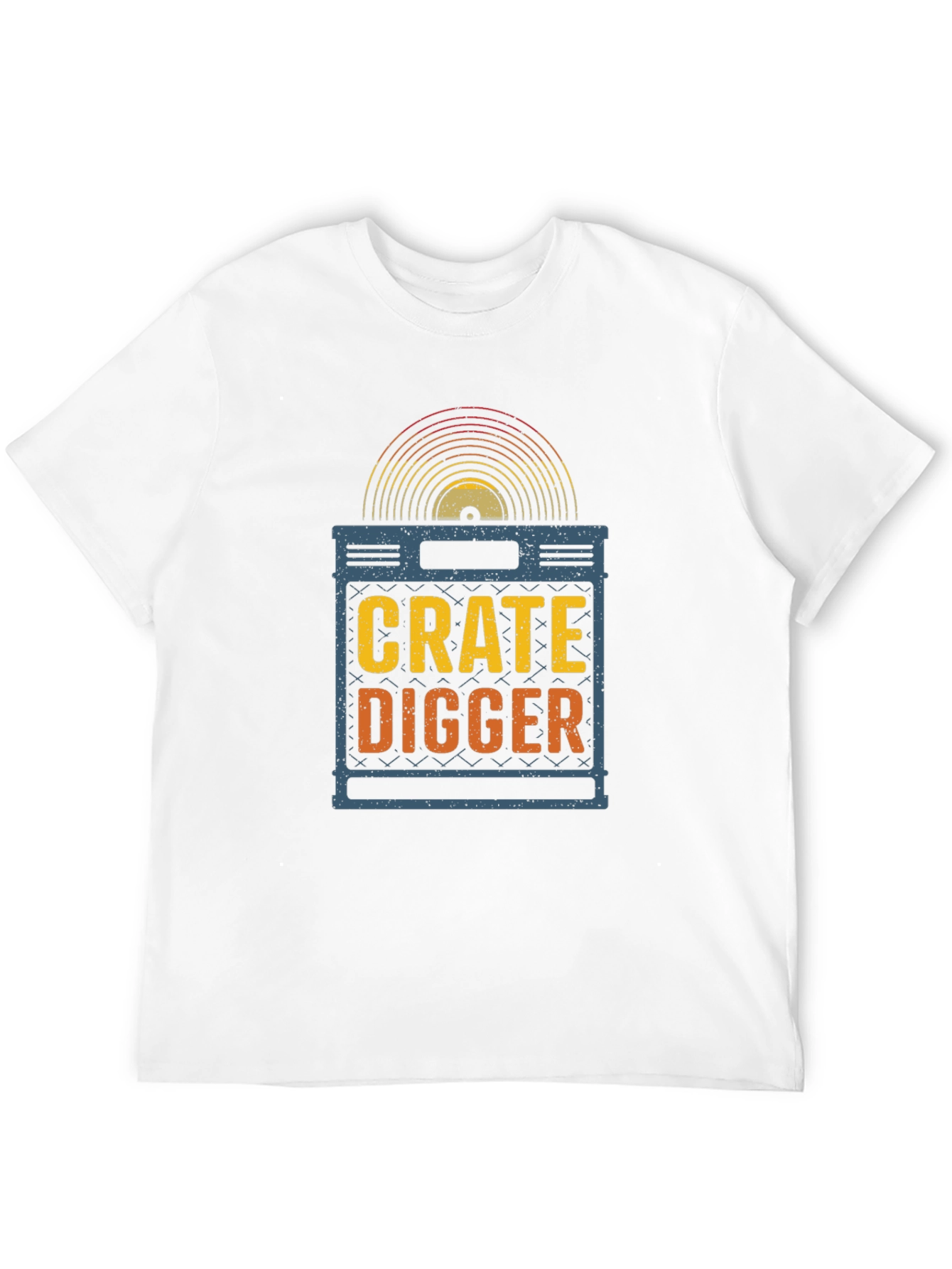 Crate Digger Vinyl Record Graphic T-Shirt