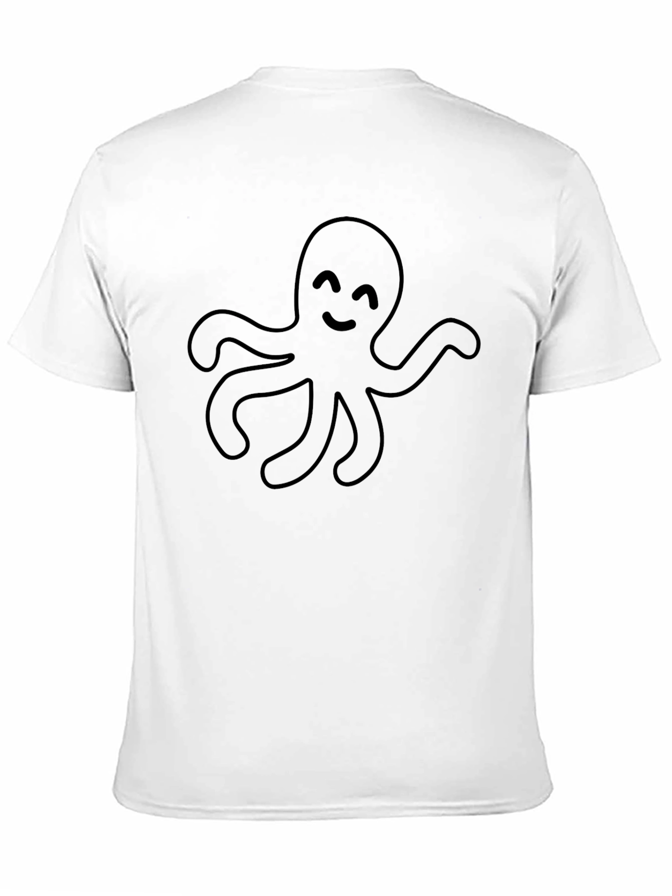 Cute Octopus Graphic Tee - Black